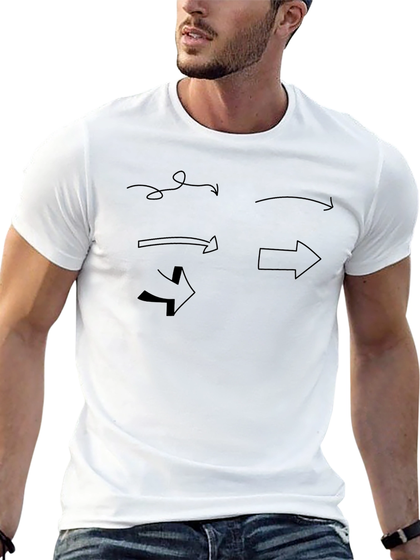 Arrow Graphic Black T-Shirt - Directional Style