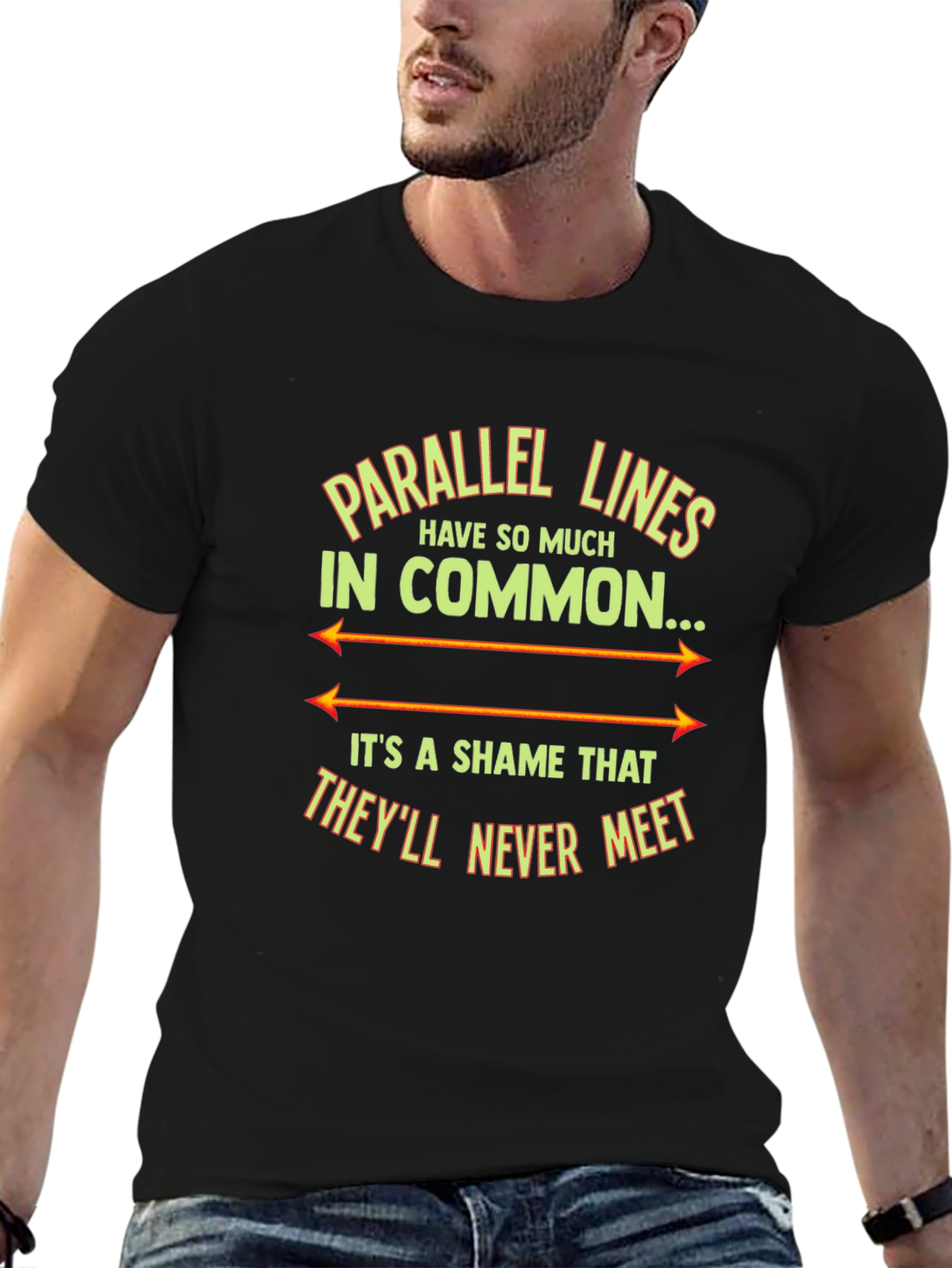 Parallel Lines Graphic T-Shirt - Never Meet