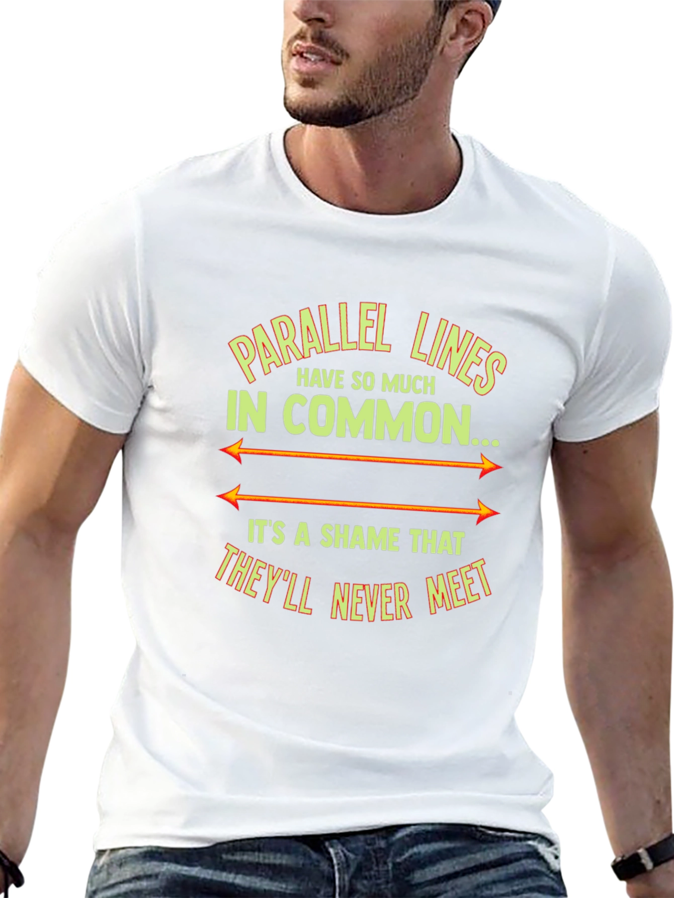 Parallel Lines Graphic T-Shirt - Never Meet