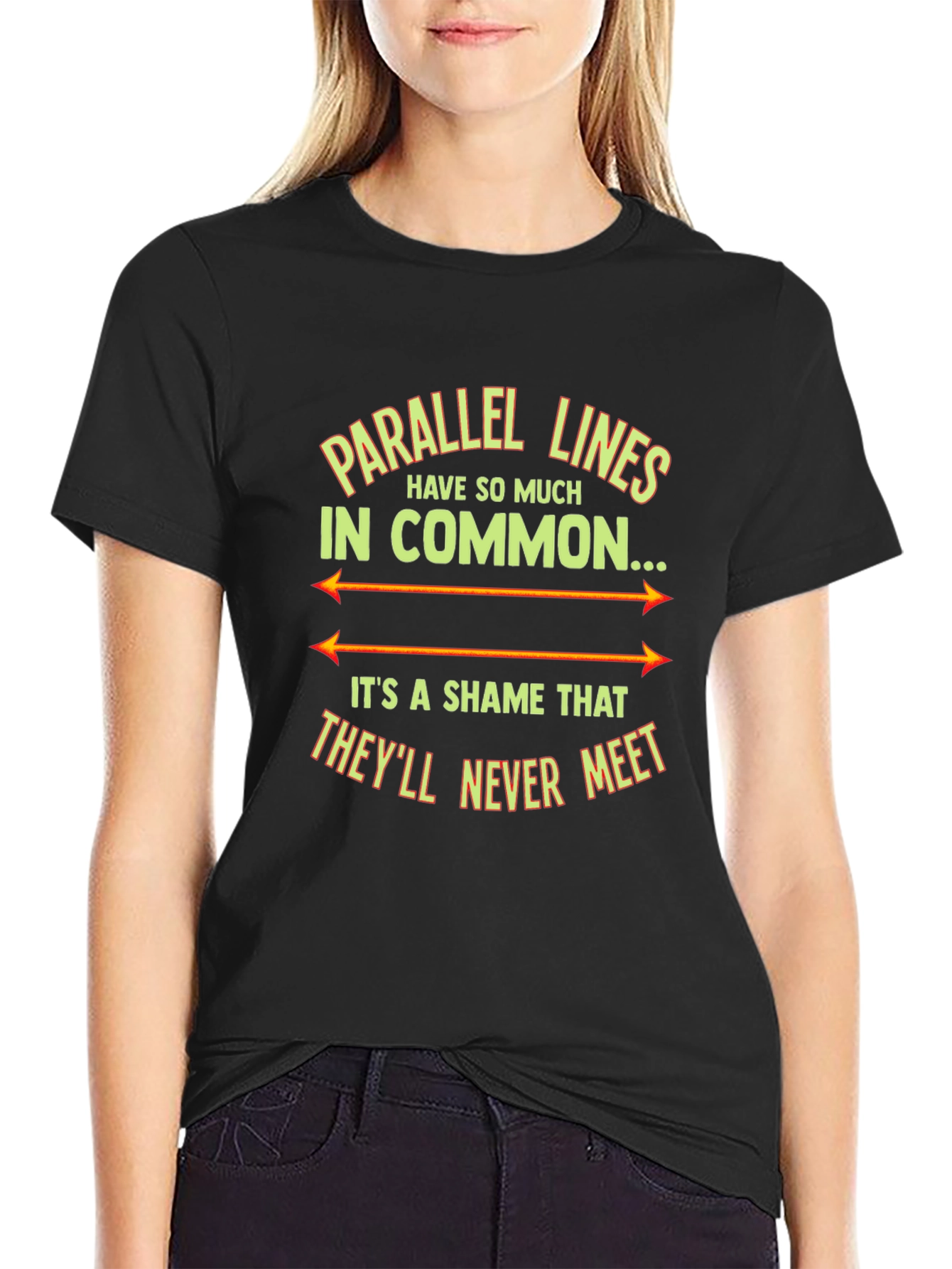 Parallel Lines Graphic T-Shirt - Never Meet