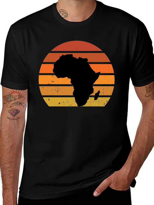 Africa Sunset T-Shirt - Black Graphic Tee