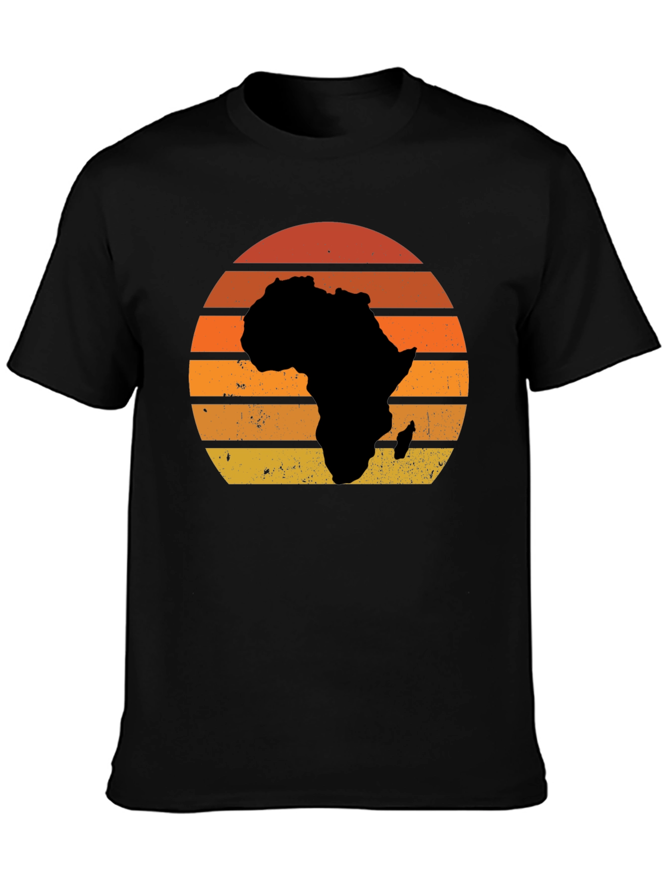 Africa Sunset T-Shirt - Black Graphic Tee