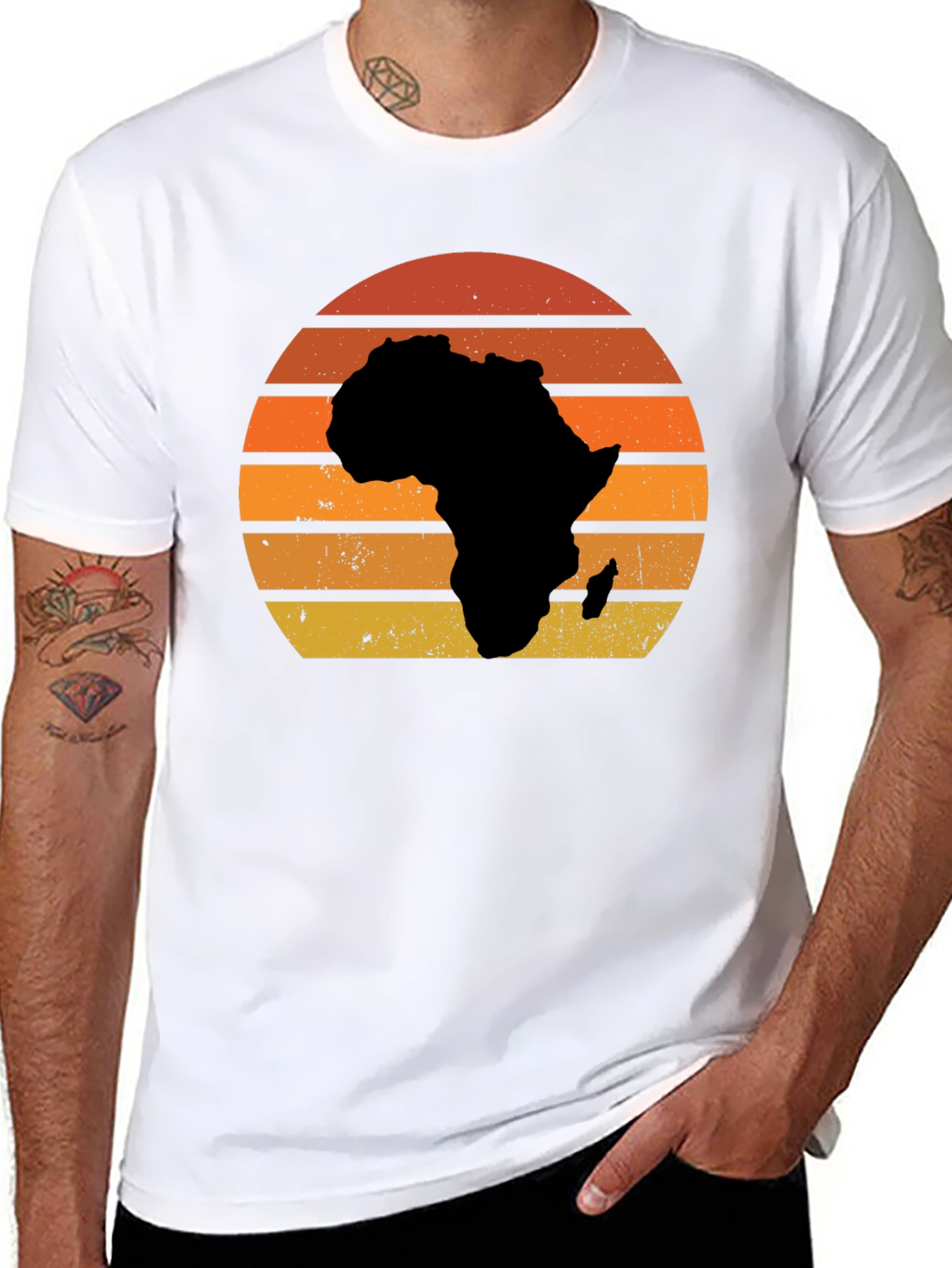 Africa Sunset T-Shirt - Black Graphic Tee
