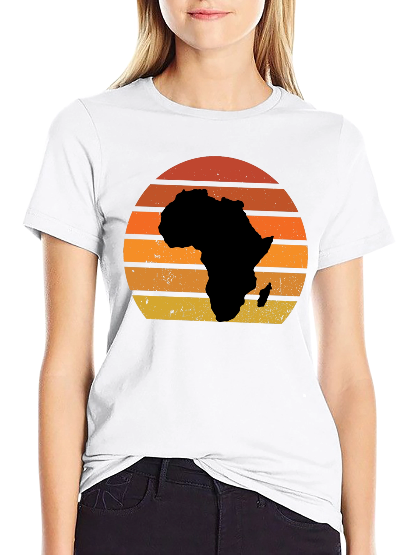 Africa Sunset T-Shirt - Black Graphic Tee