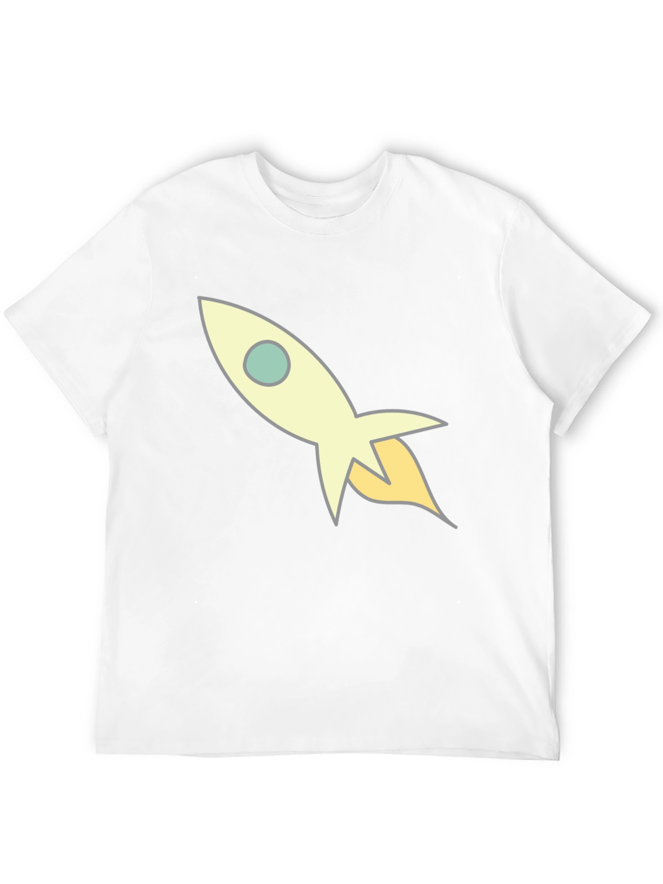 Rocket Ship Graphic Black T-Shirt