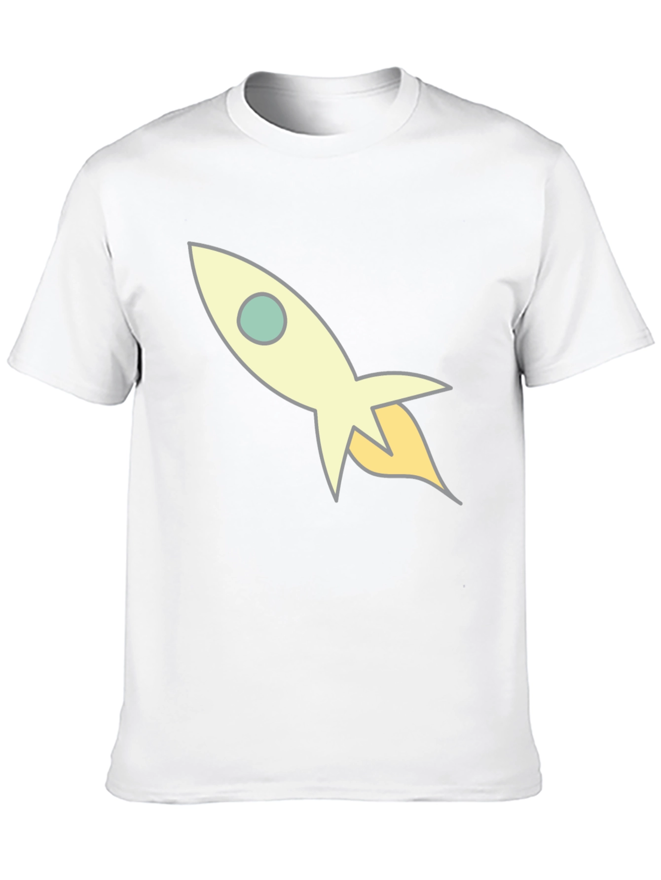 Rocket Ship Graphic Black T-Shirt