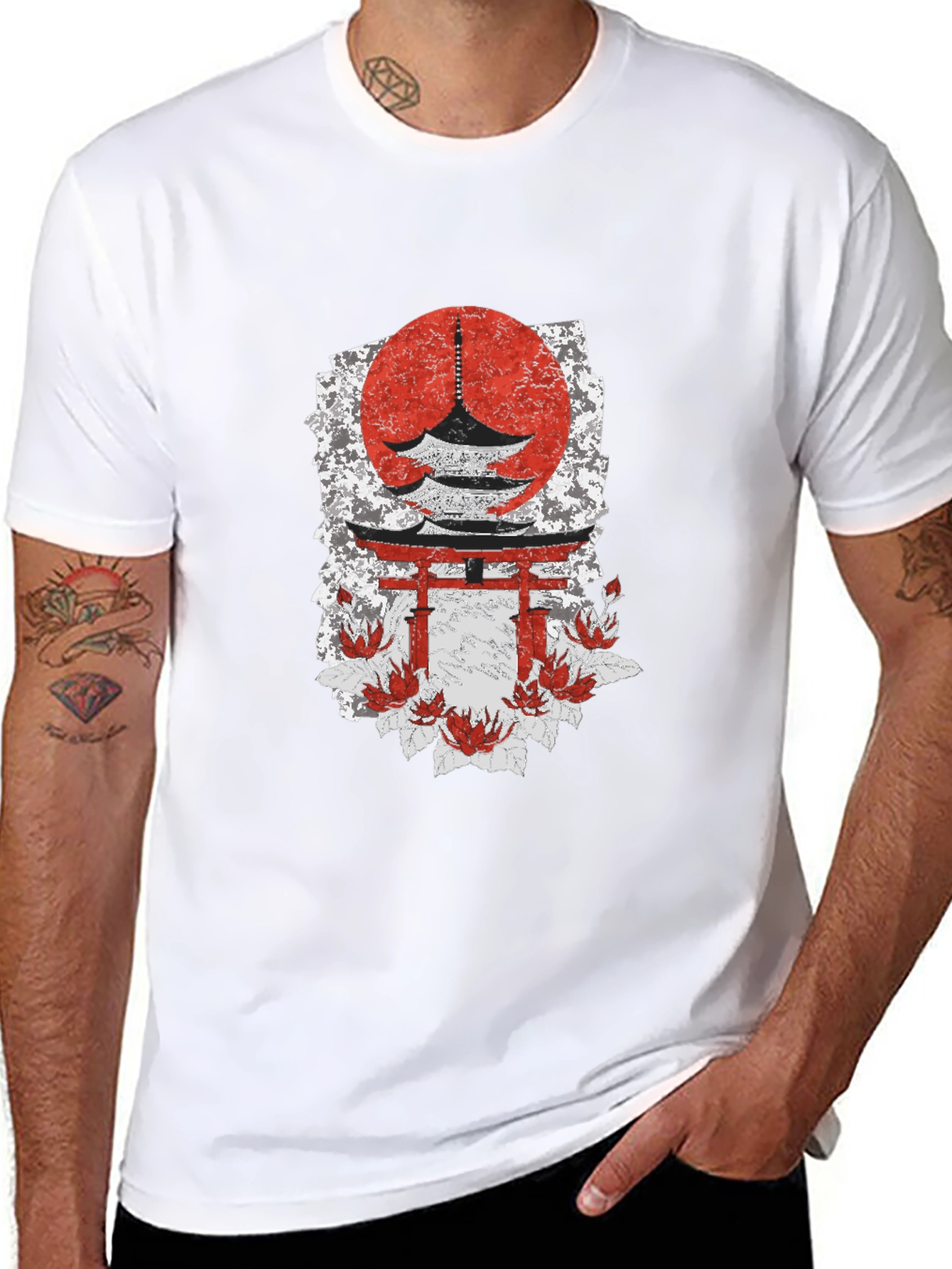 Japanese Temple T-Shirt - Unique Graphic Tee