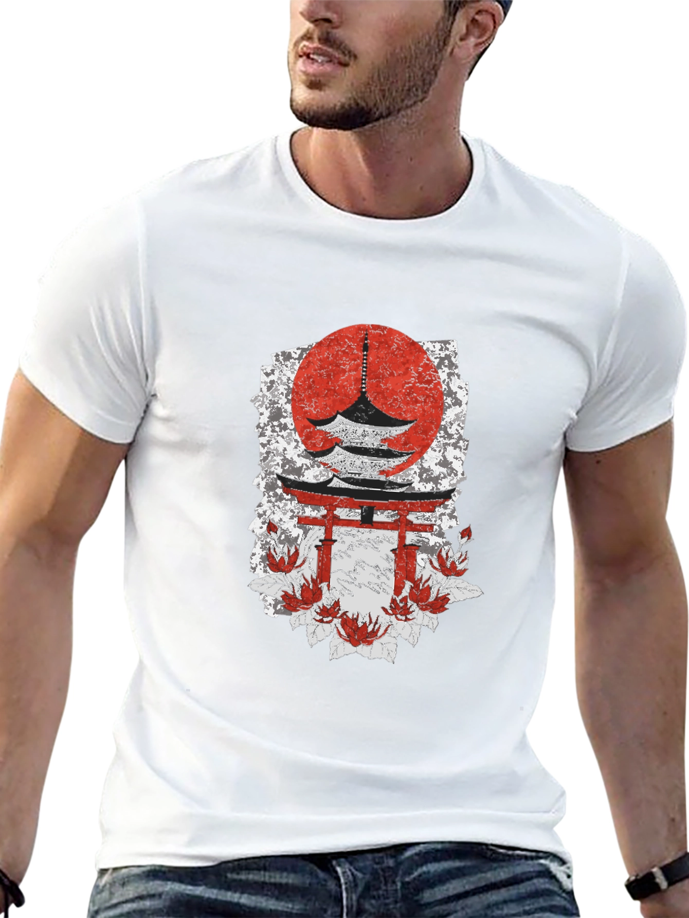 Japanese Temple T-Shirt - Unique Graphic Tee
