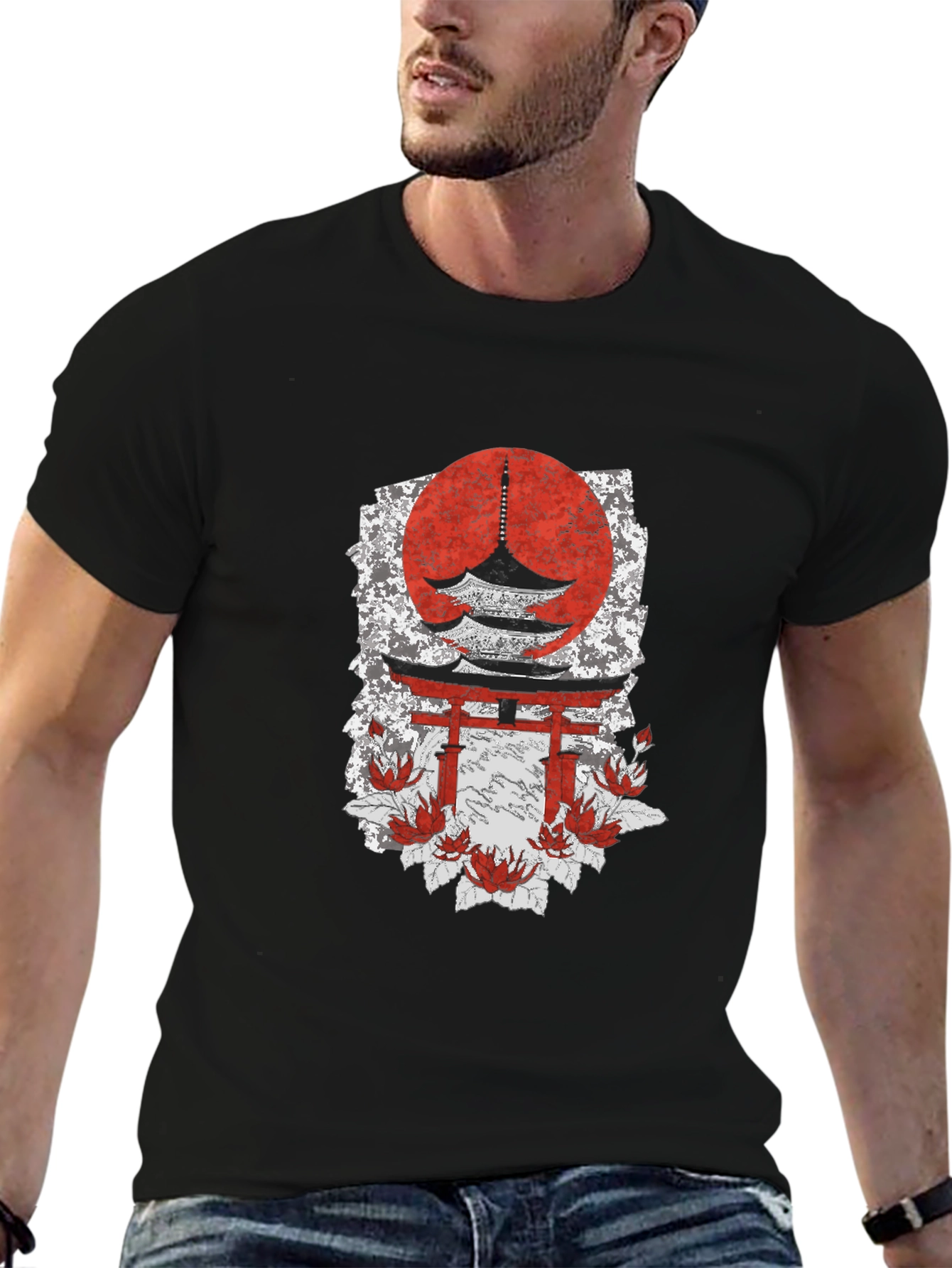 Japanese Temple T-Shirt - Unique Graphic Tee
