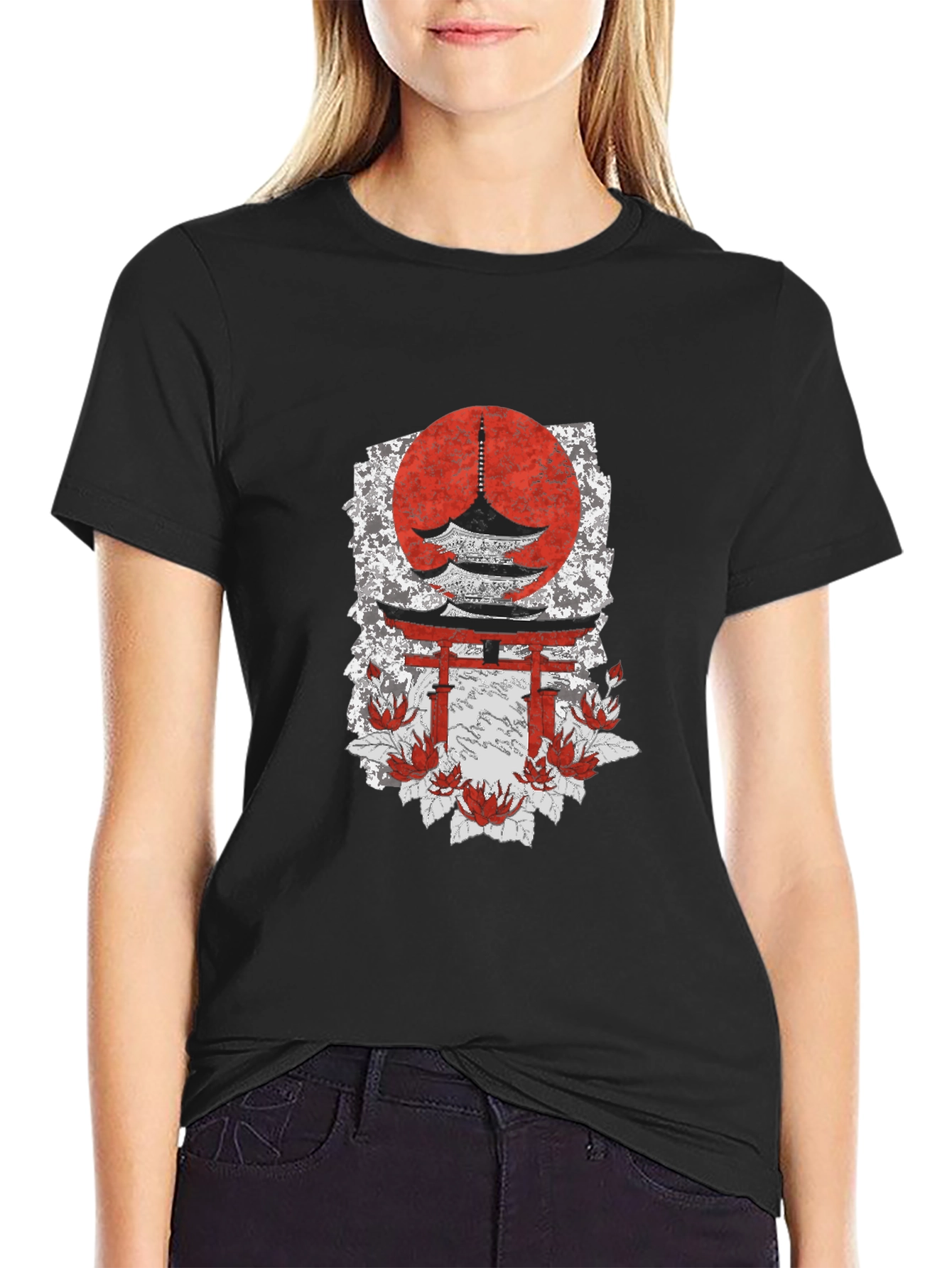 Japanese Temple T-Shirt - Unique Graphic Tee