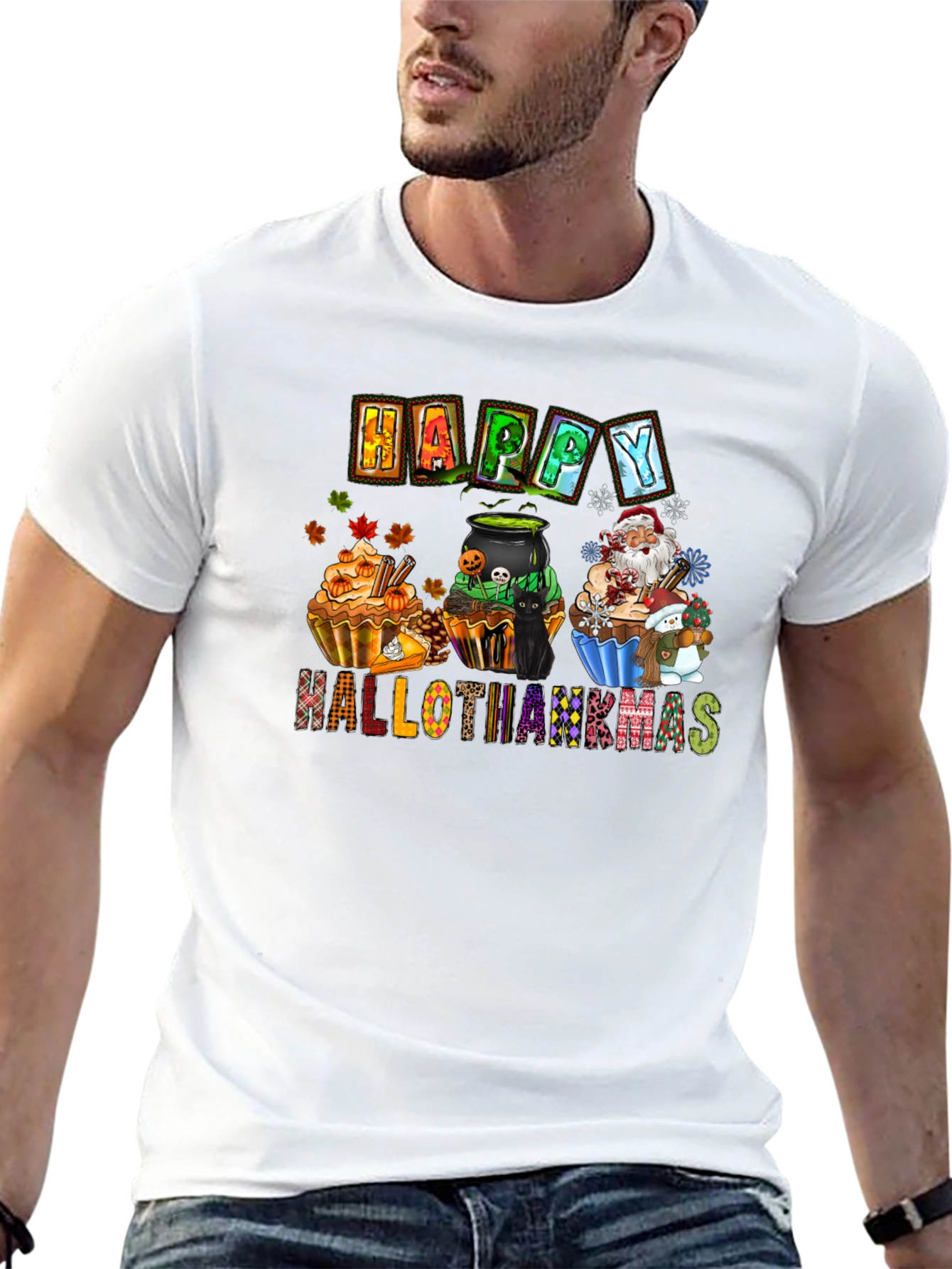 Happy Hallothanksmas Holiday T-Shirt