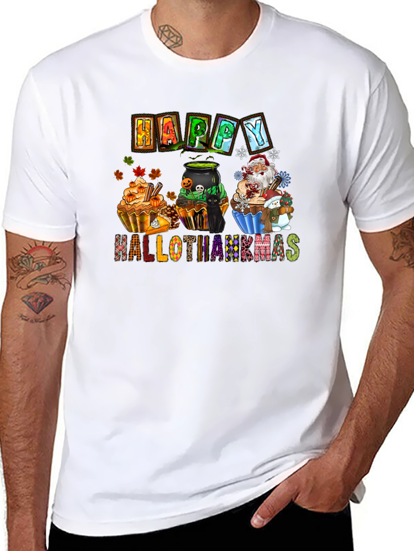 Happy Hallothanksmas Holiday T-Shirt