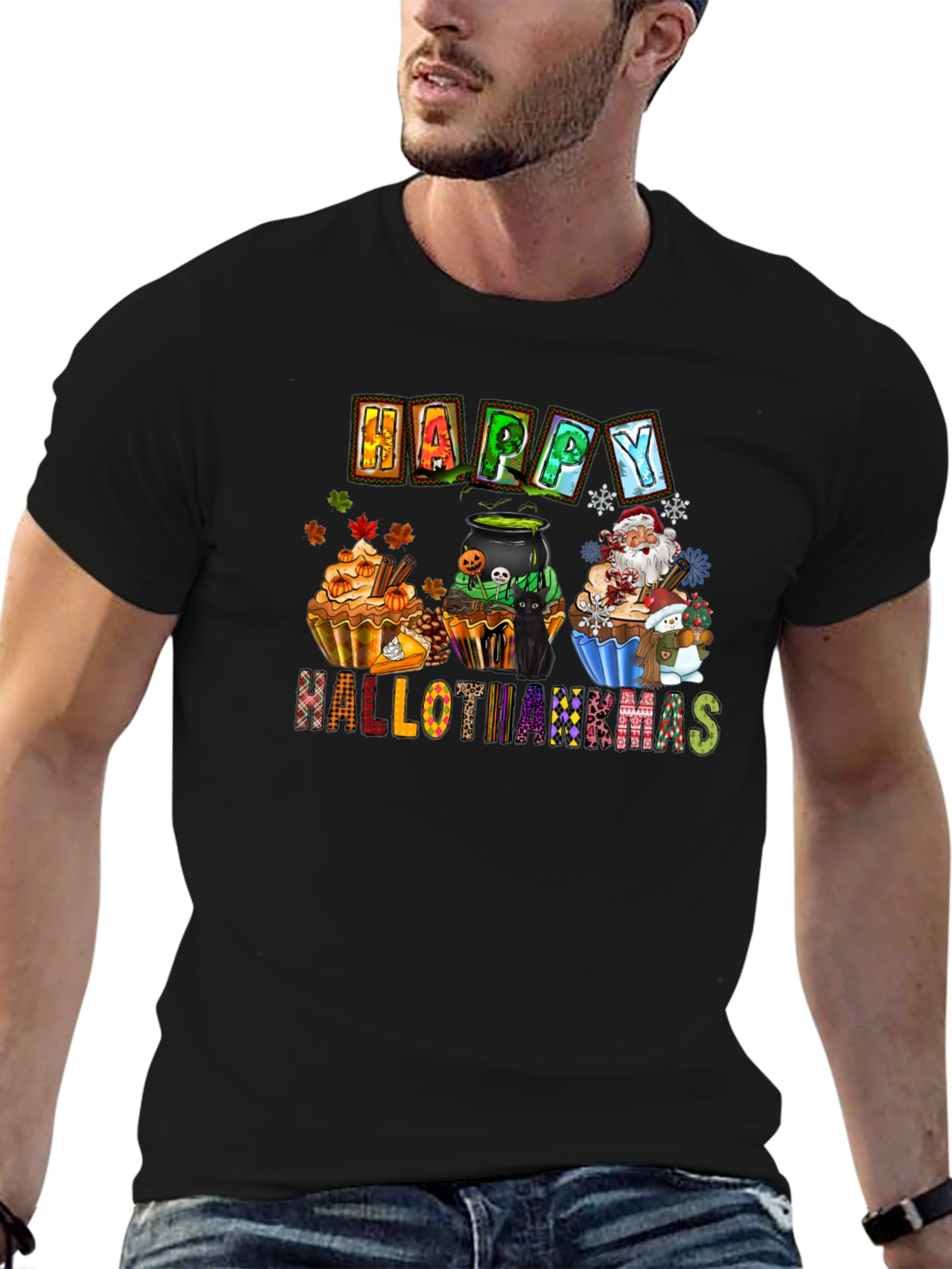 Happy Hallothanksmas Holiday T-Shirt