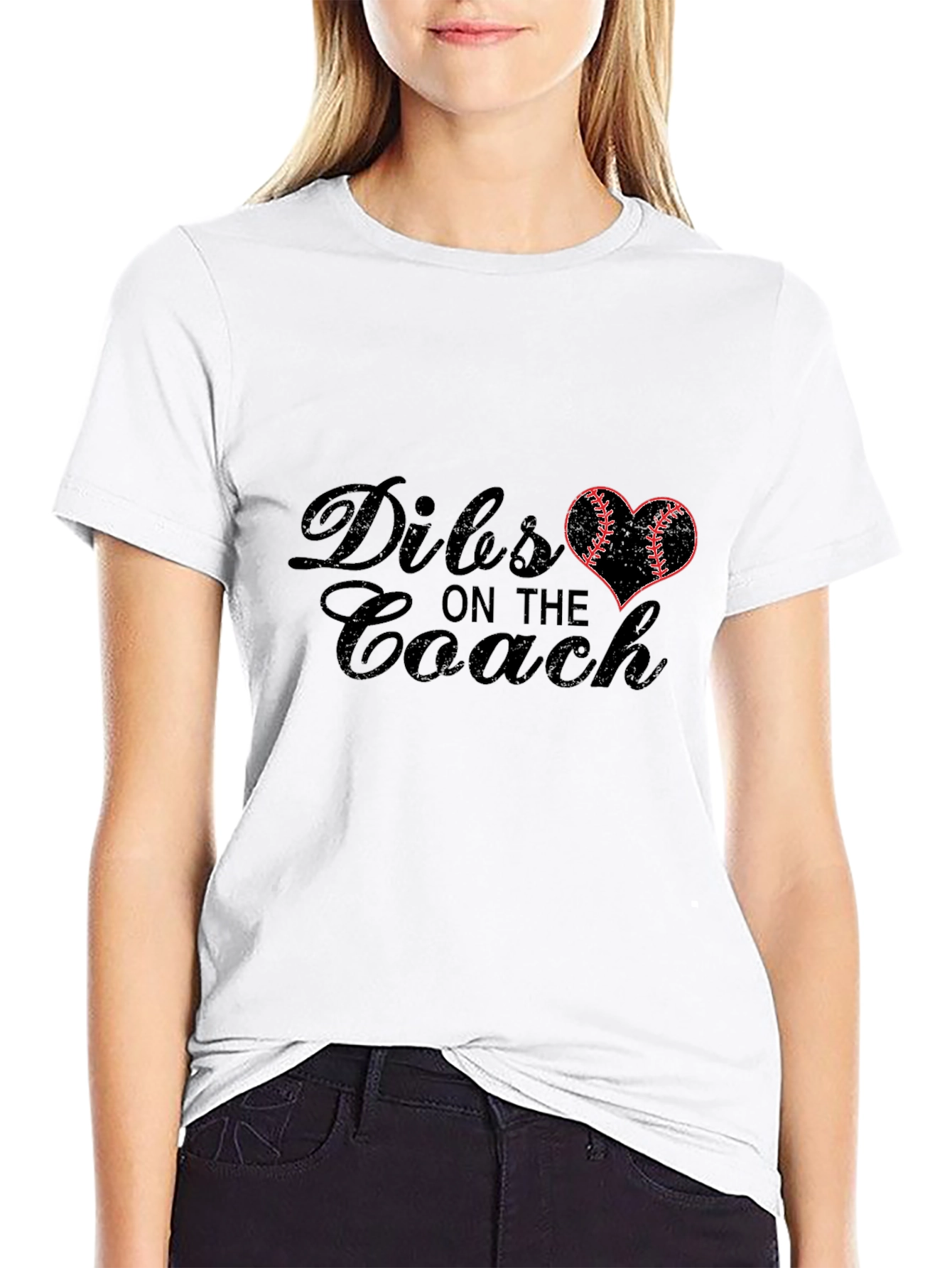 Dibs on the Coach T-Shirt - Baseball Heart Design