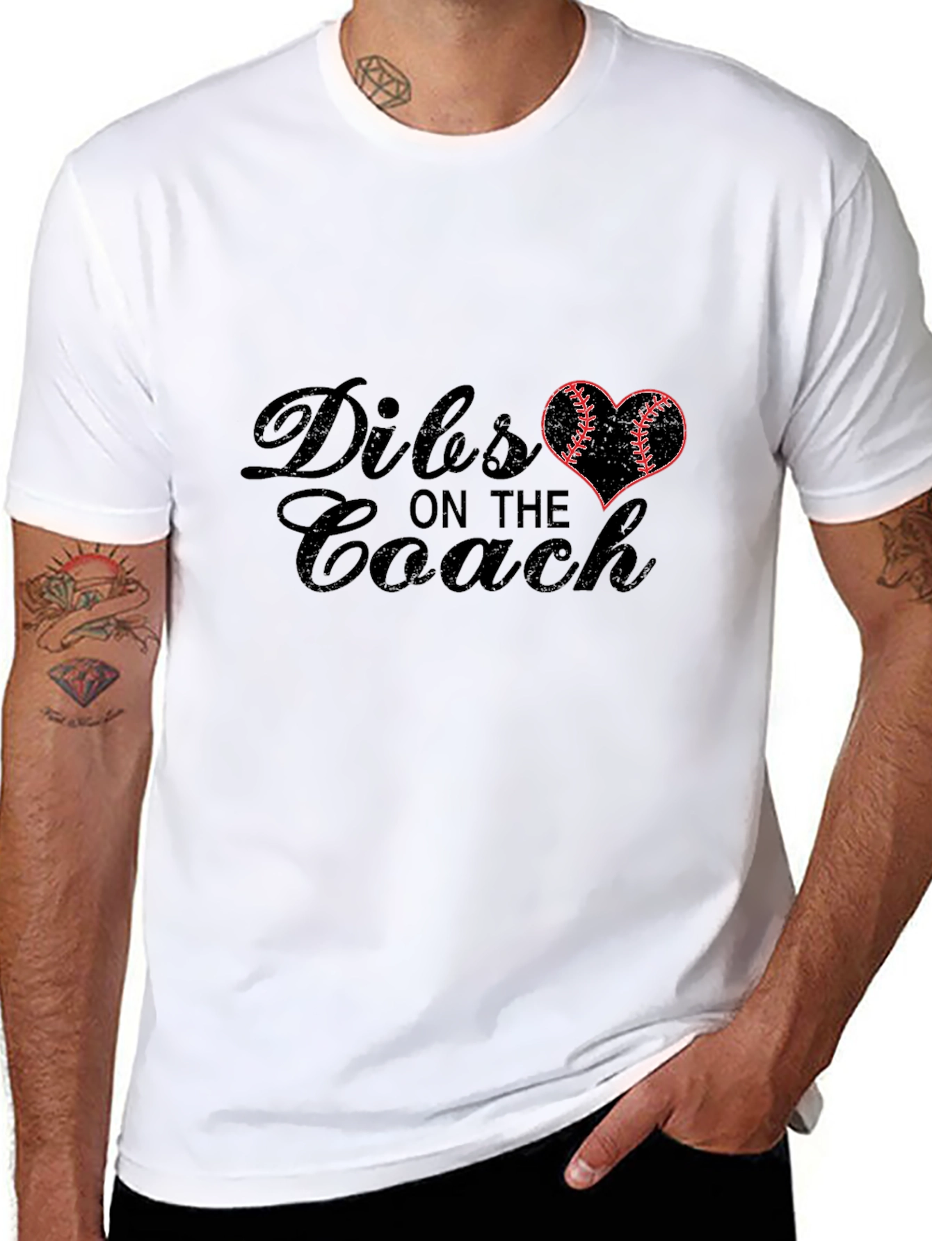 Dibs on the Coach T-Shirt - Baseball Heart Design