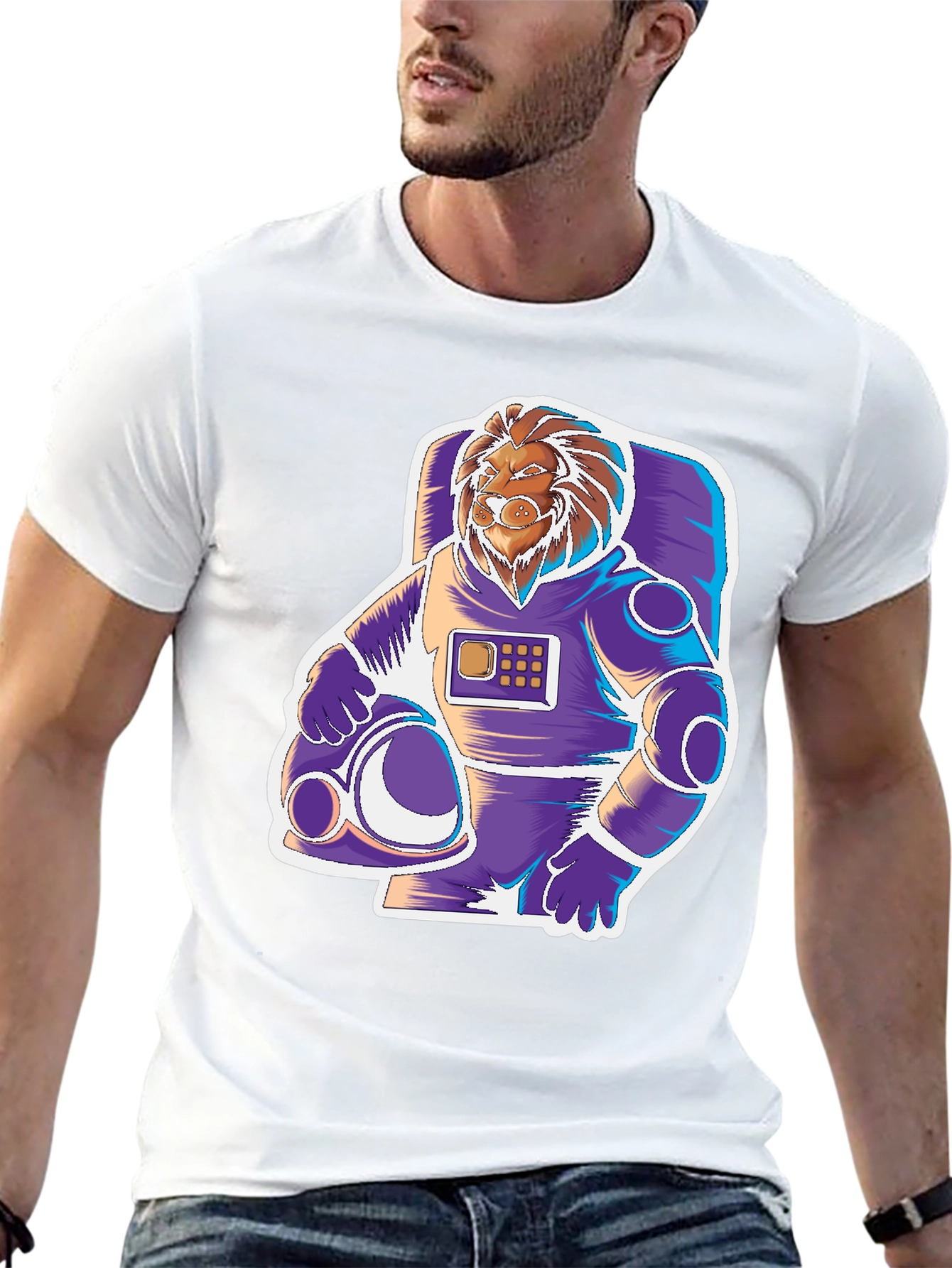 Lion Astronaut Graphic Tee