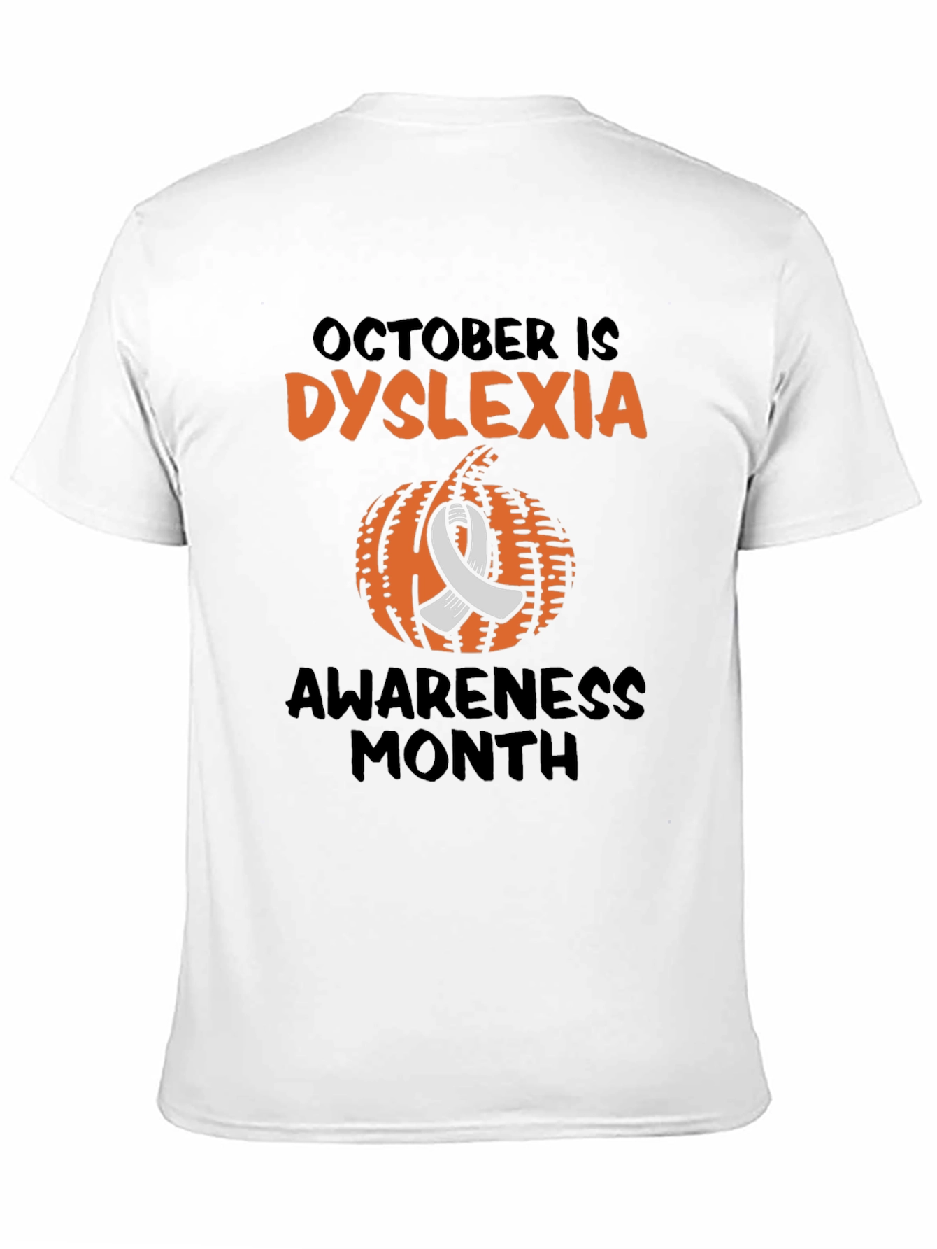 Dyslexia Awareness Month T-Shirt - Pumpkin Design