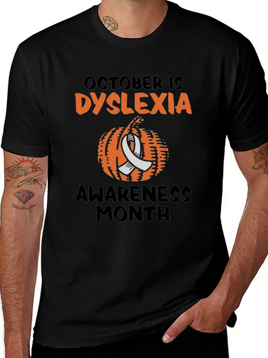 Dyslexia Awareness Month T-Shirt - Pumpkin Design
