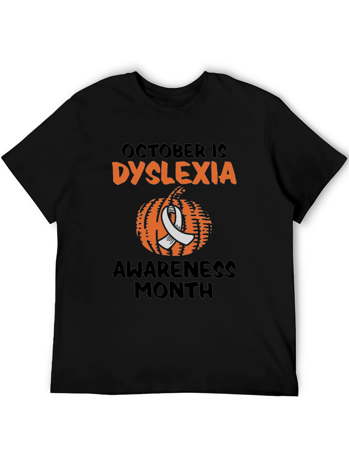Dyslexia Awareness Month T-Shirt - Pumpkin Design