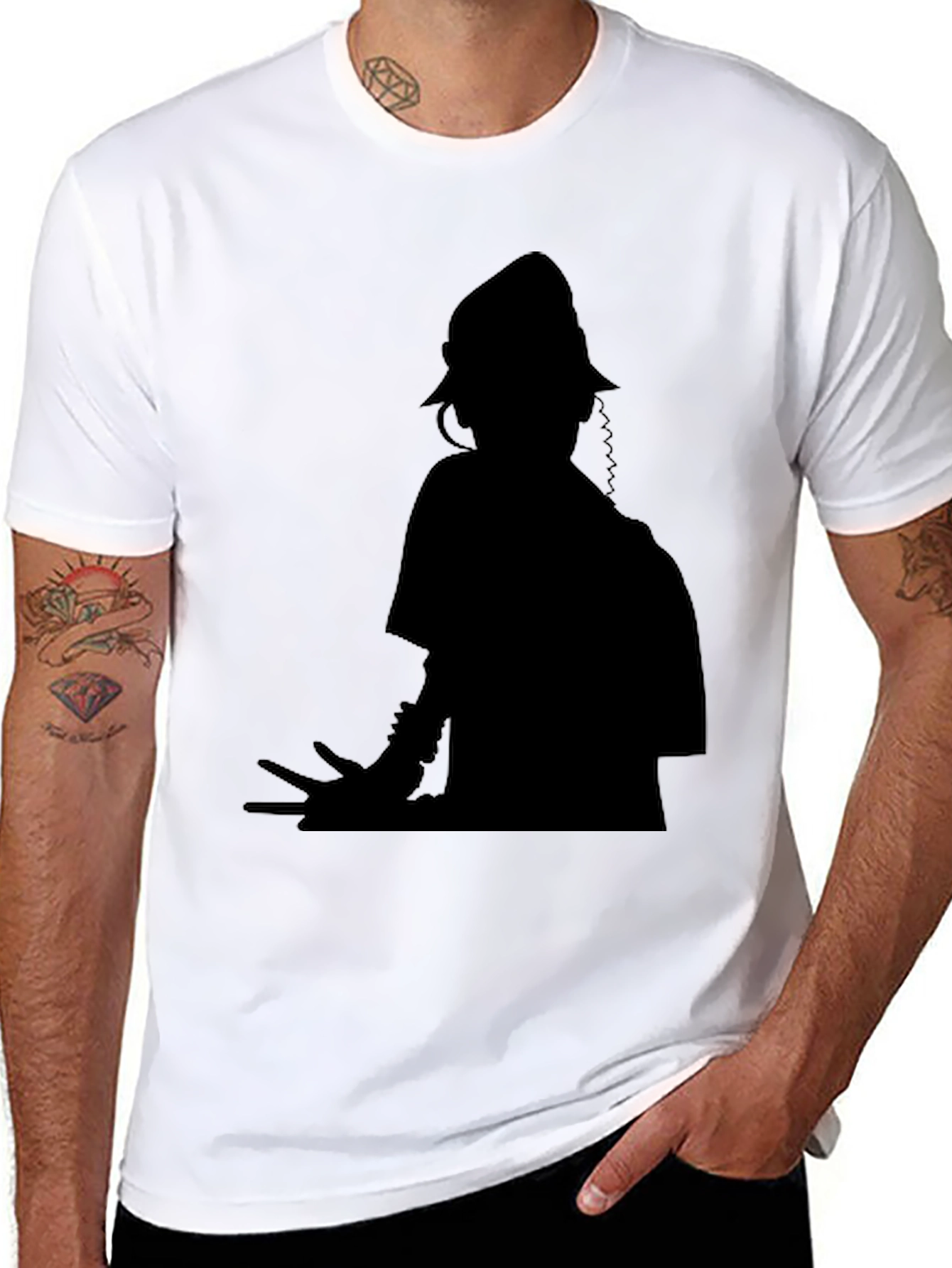 DJ Silhouette Black T-Shirt - Unique Music Lover Tee