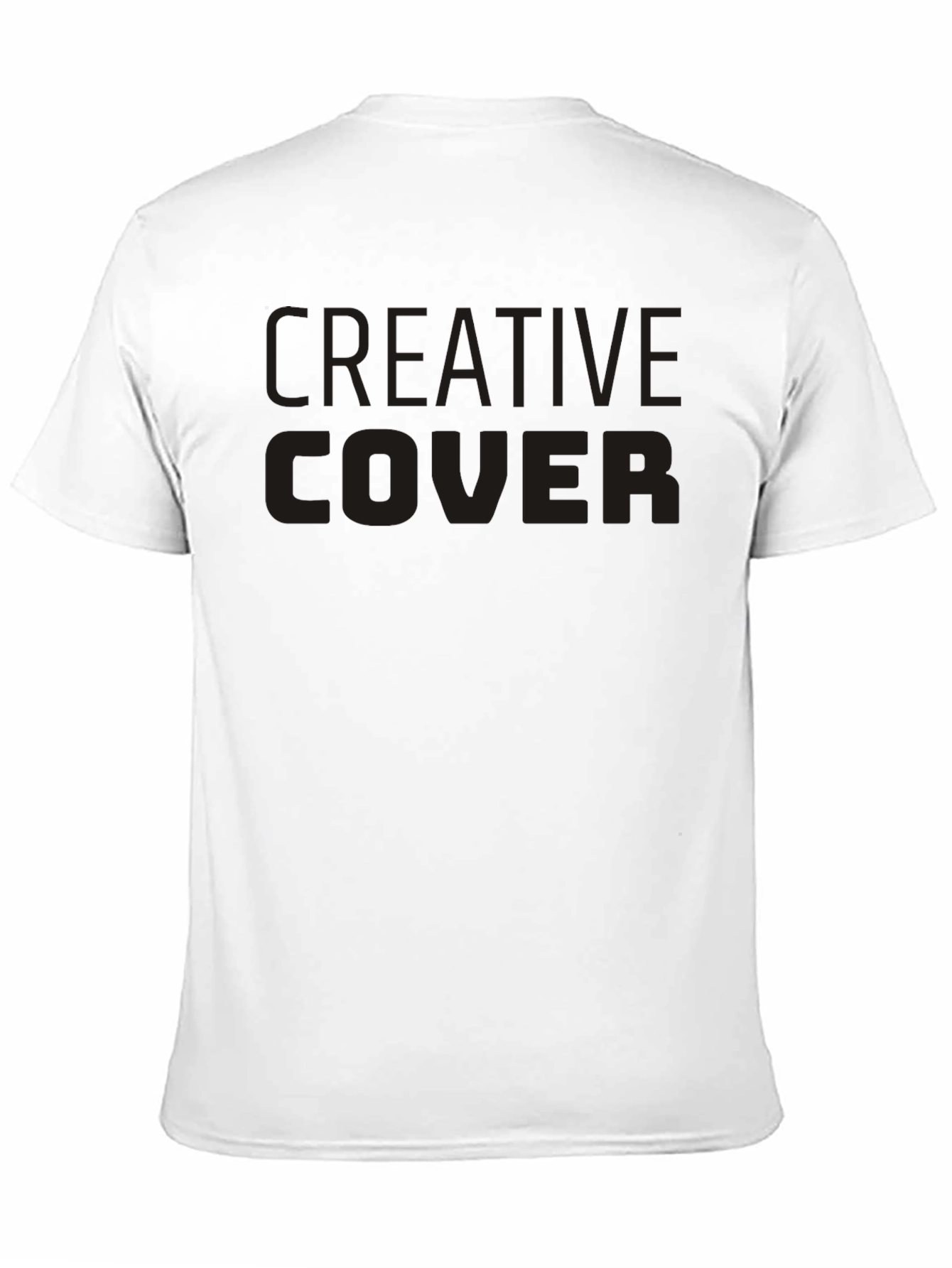Creative Cover Black Crew Neck T-Shirt
