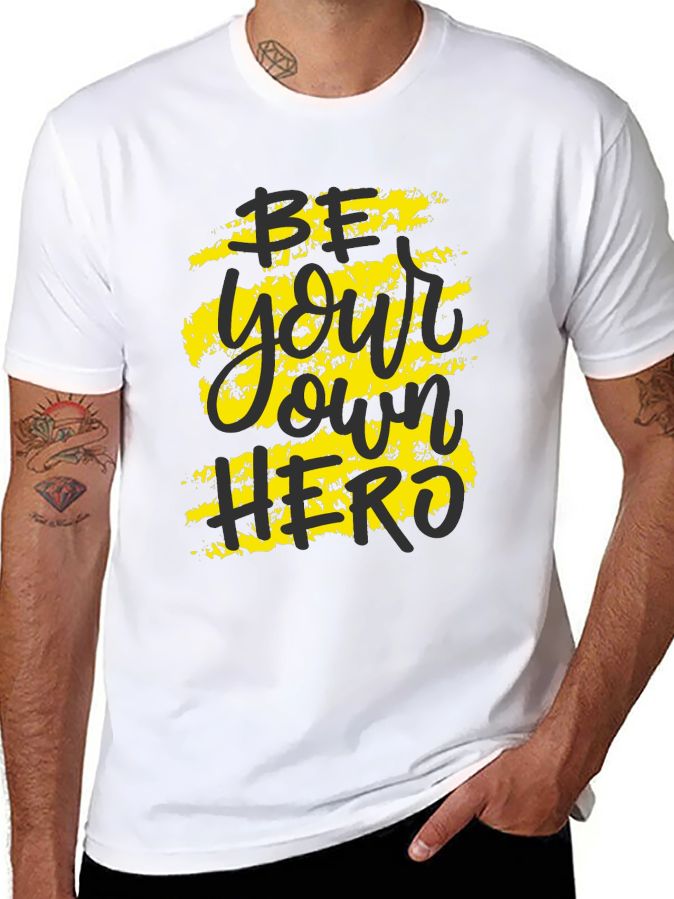 Be Your Own Hero Graphic Tee - Black