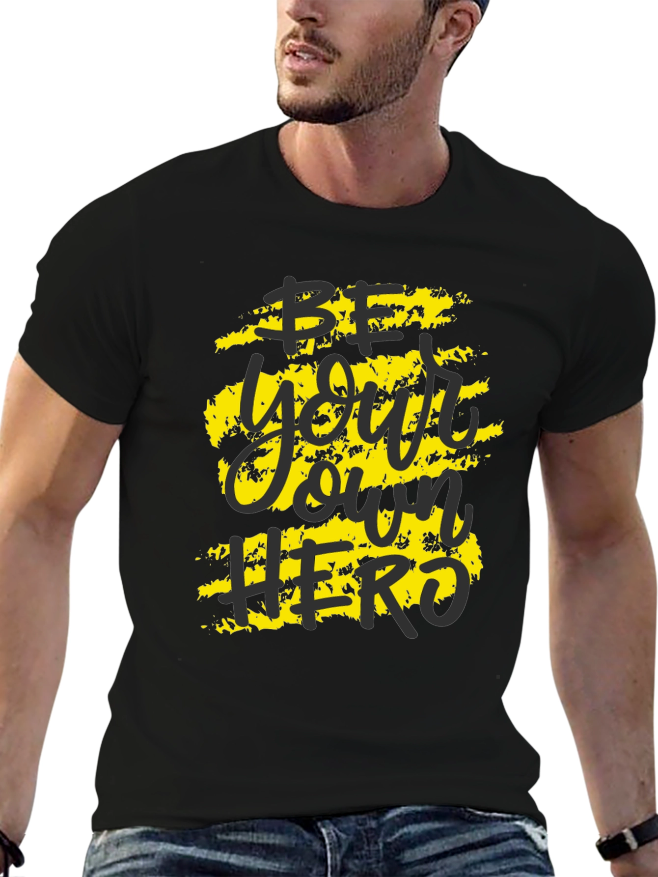 Be Your Own Hero Graphic Tee - Black