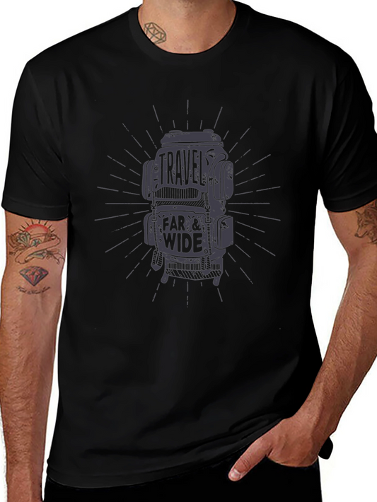 Travel Far & Wide Graphic Tee - Black