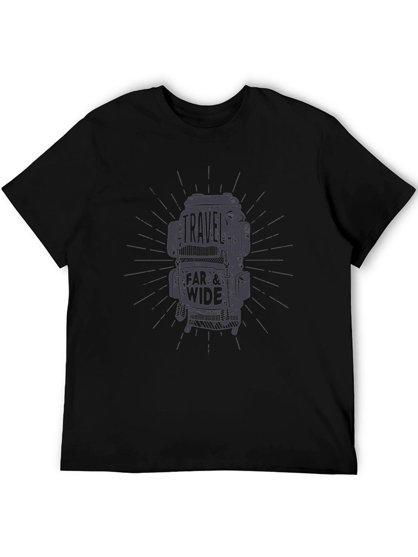 Travel Far & Wide Graphic Tee - Black