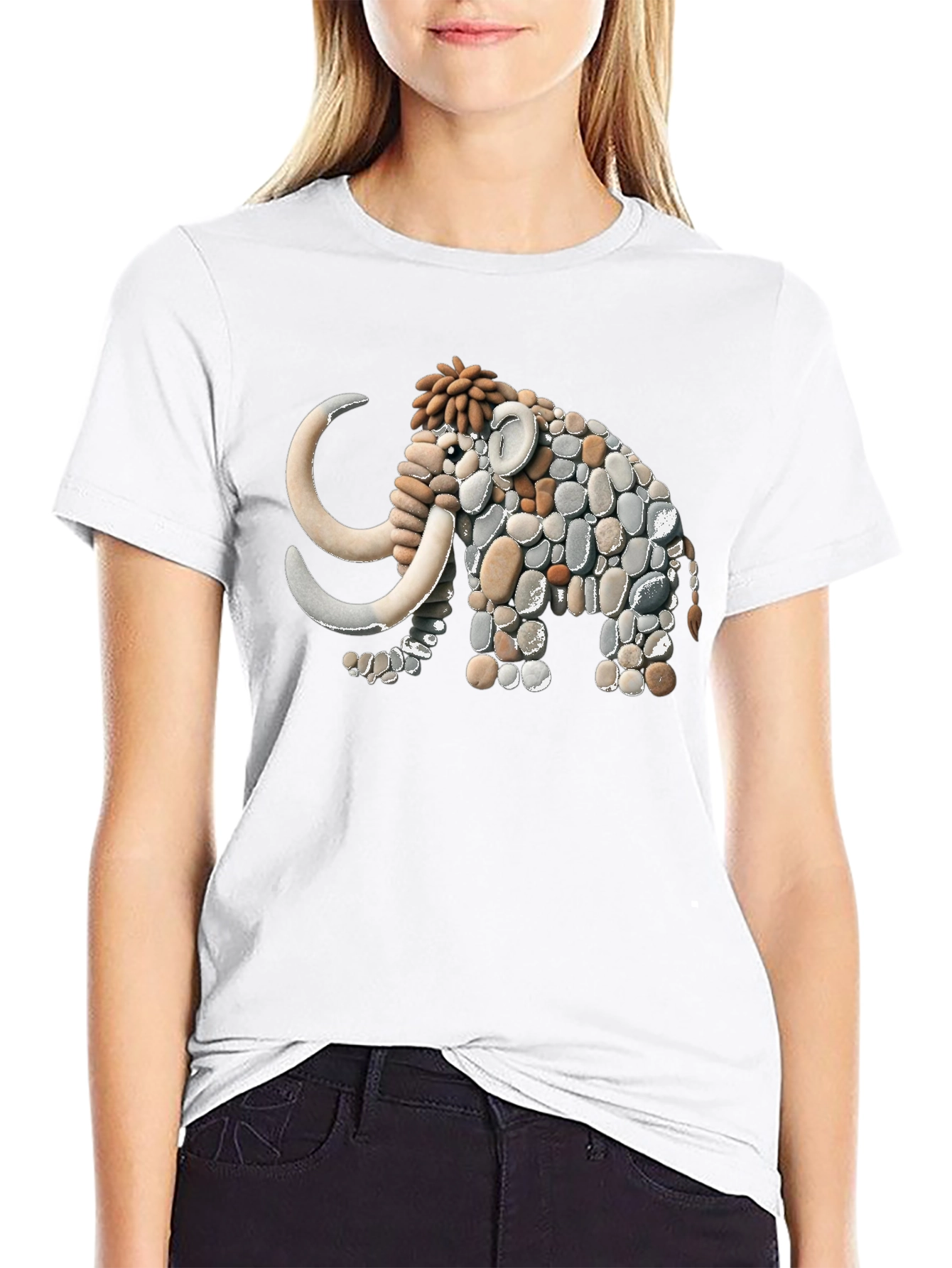 Stone Mammoth Graphic Tee - Unique Art Design!