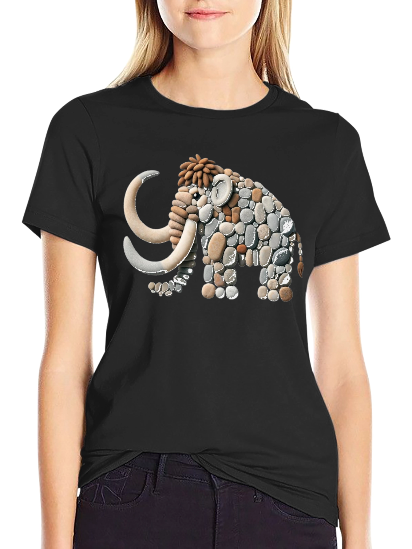 Stone Mammoth Graphic Tee - Unique Art Design!