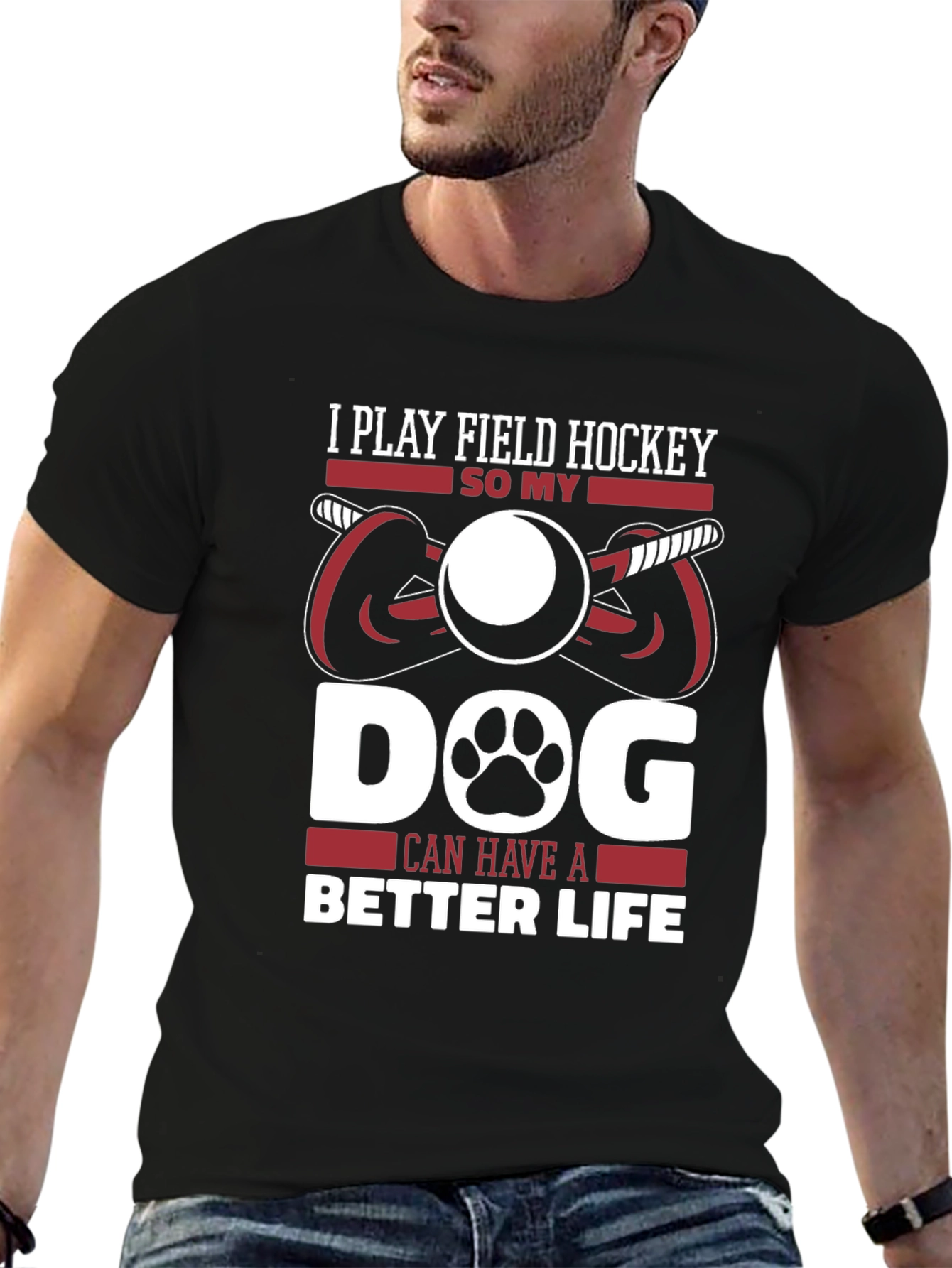 Field Hockey Dog Lover T-Shirt