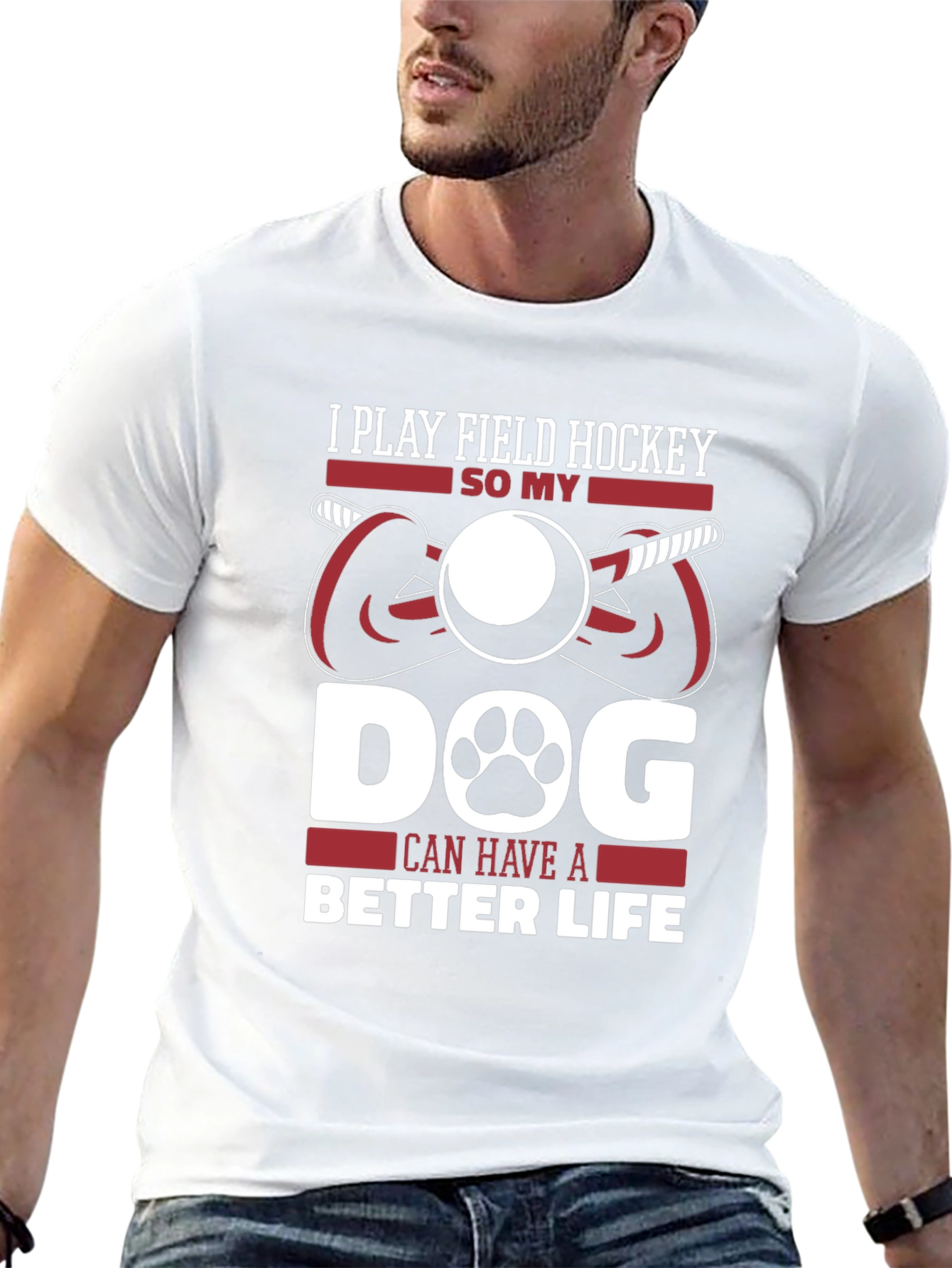 Field Hockey Dog Lover T-Shirt
