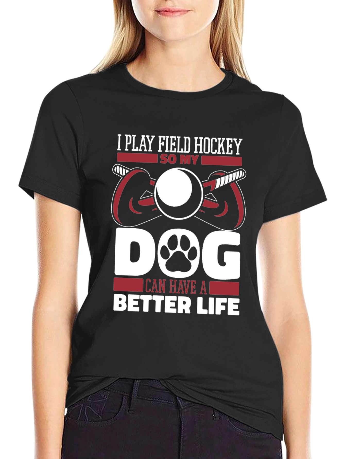 Field Hockey Dog Lover T-Shirt