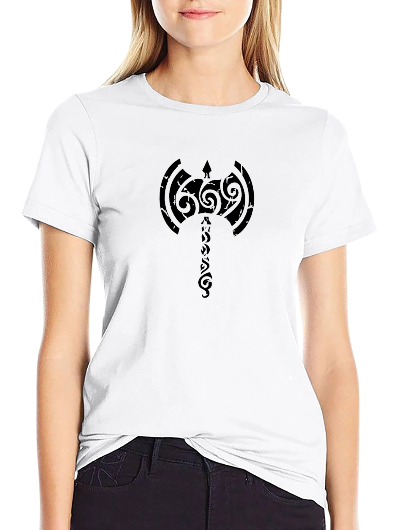 Tribal Axe Black T-Shirt - Viking Inspired