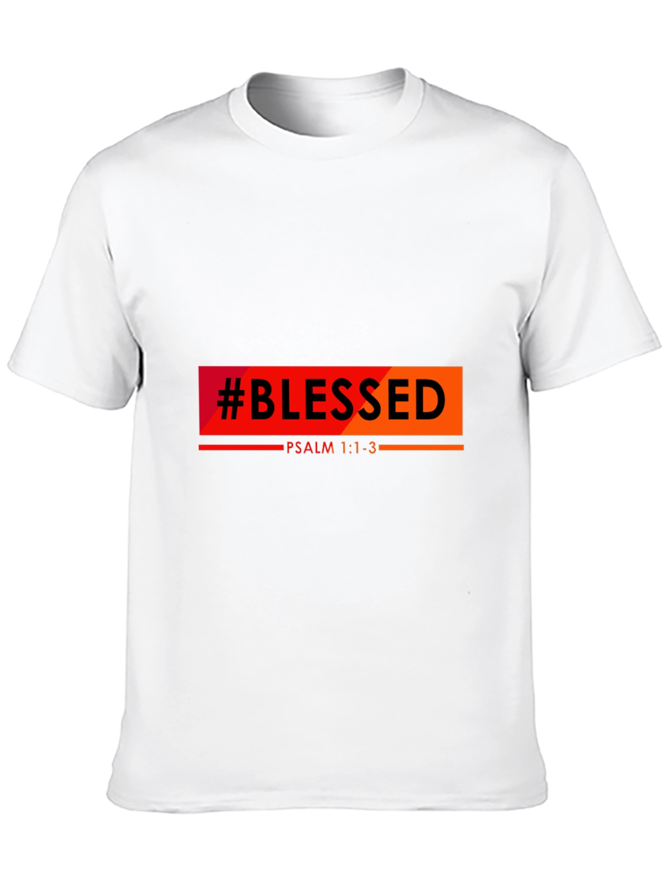 #Blessed Psalm 1:1-3 Graphic Black Tee