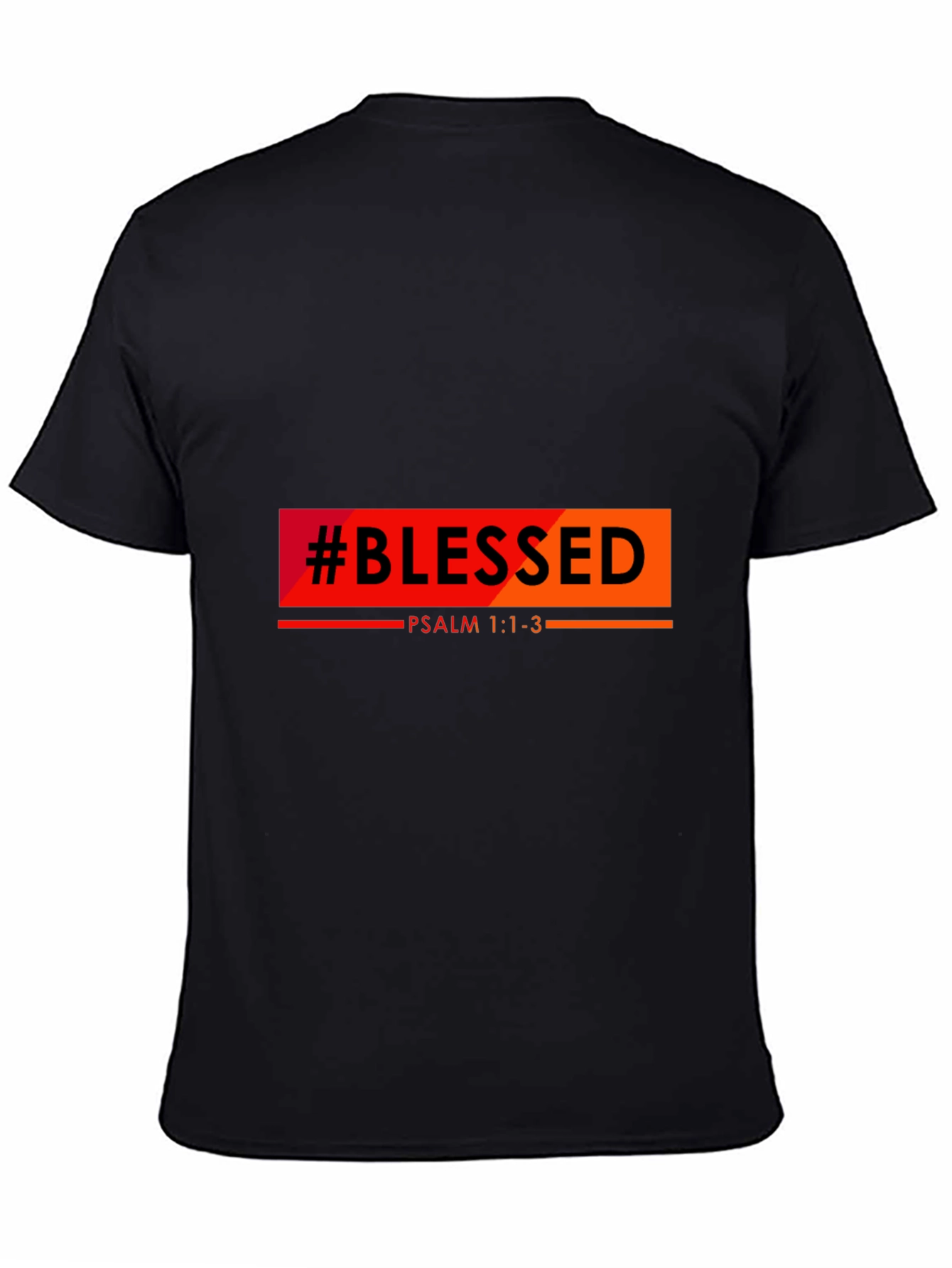 #Blessed Psalm 1:1-3 Graphic Black Tee