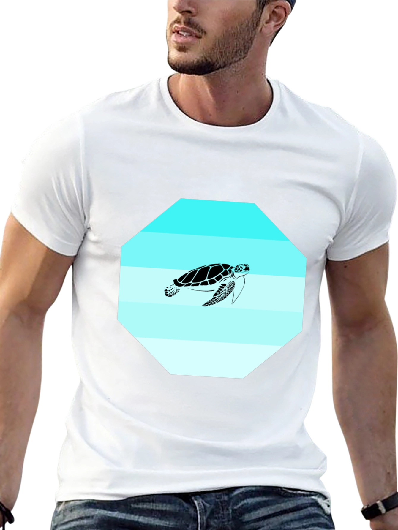 Sea Turtle Graphic Tee - Mens Black T-Shirt