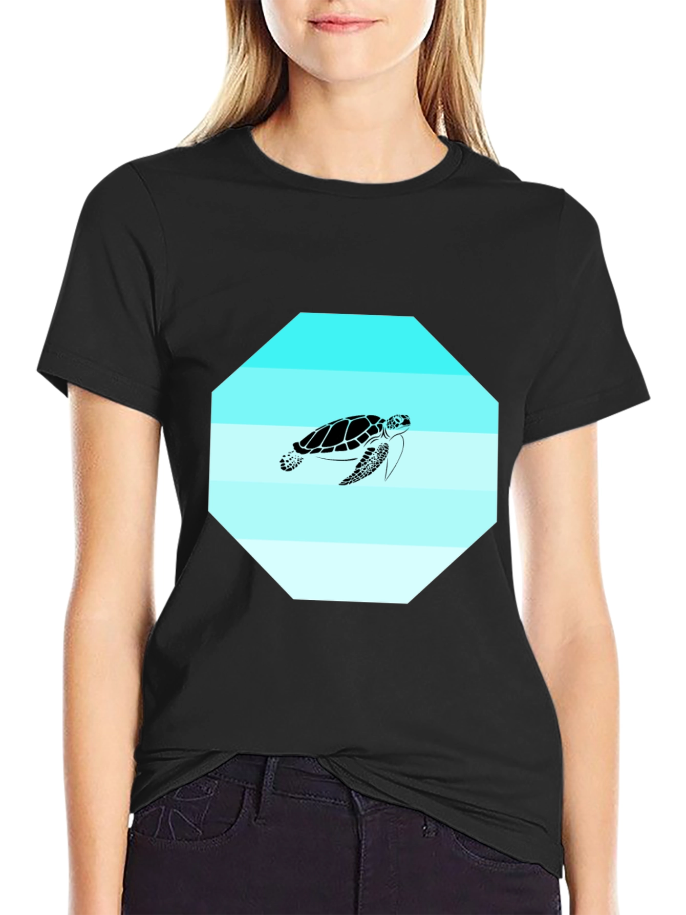 Sea Turtle Graphic Tee - Mens Black T-Shirt