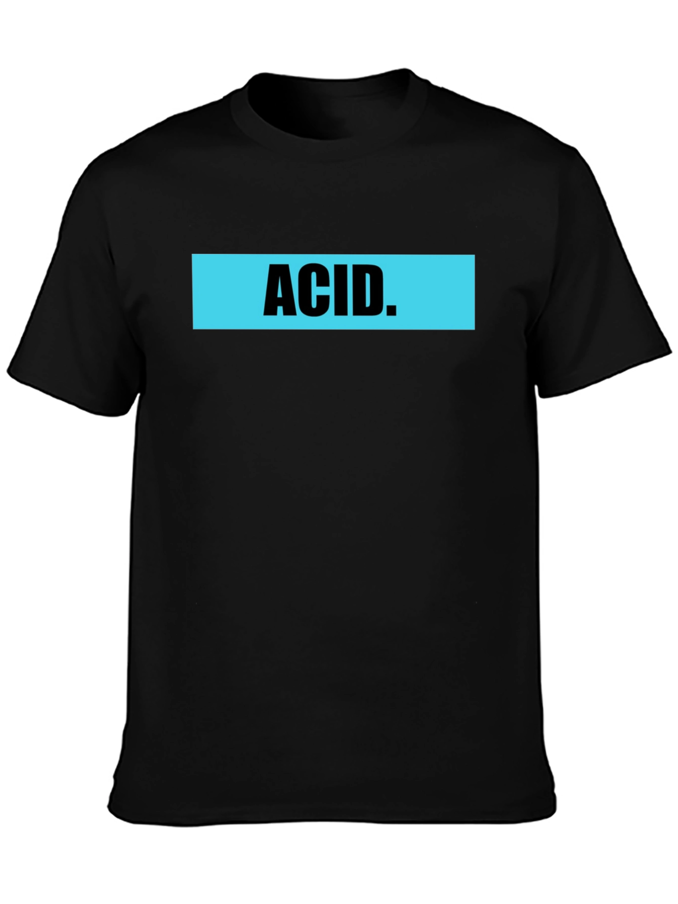 Acid Graphic Print Mens Black T-Shirt