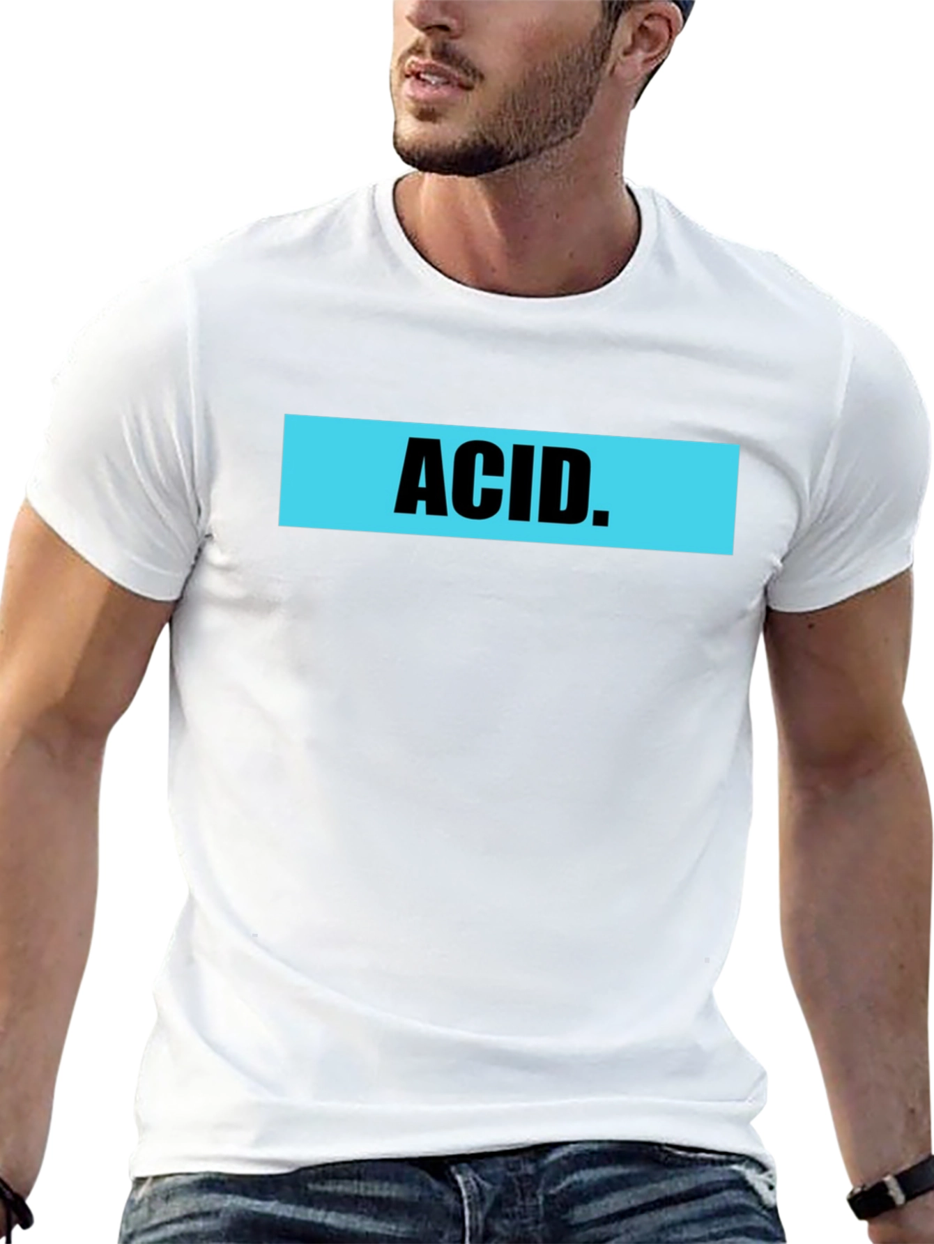 Acid Graphic Print Mens Black T-Shirt