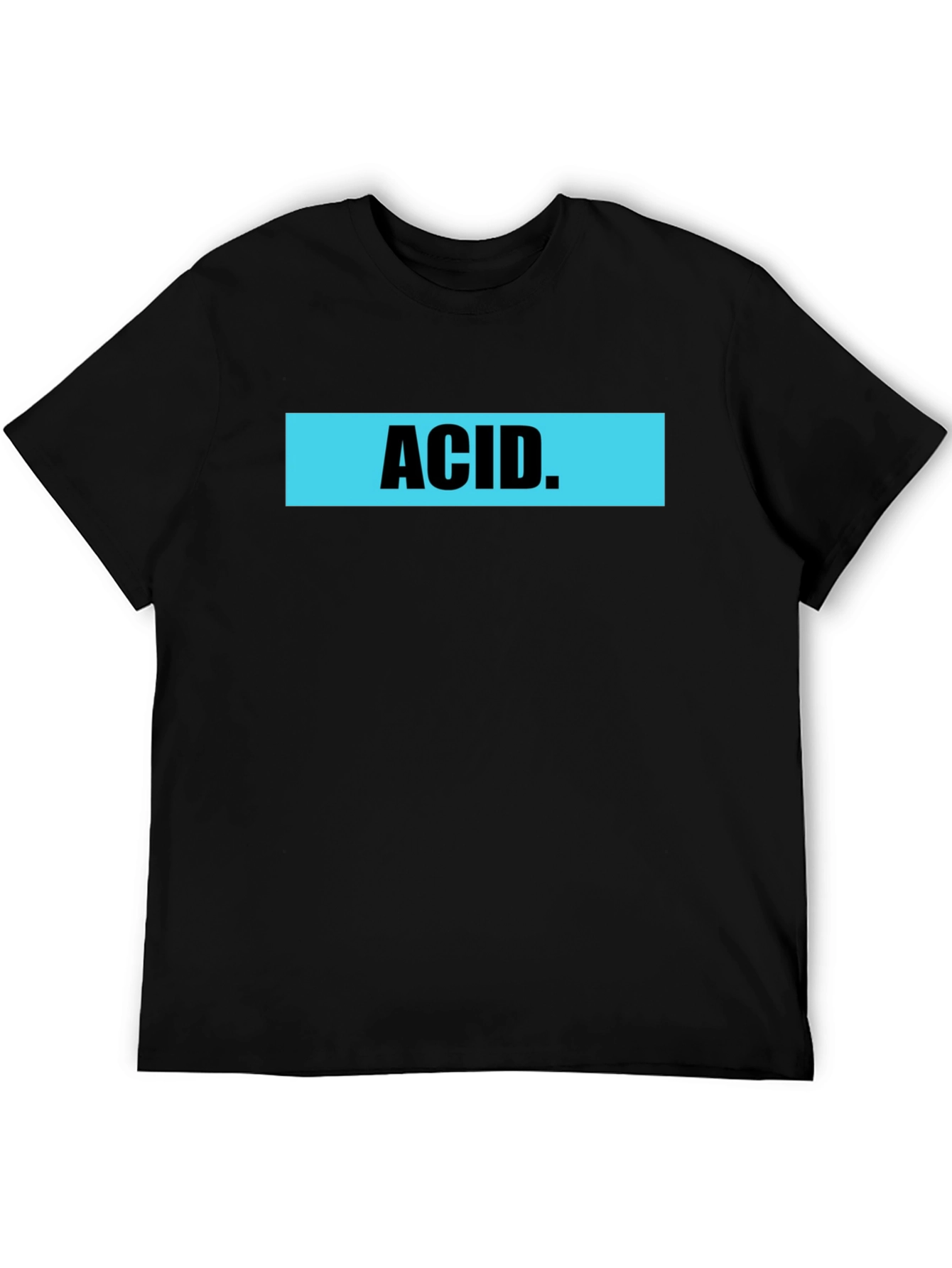 Acid Graphic Print Mens Black T-Shirt