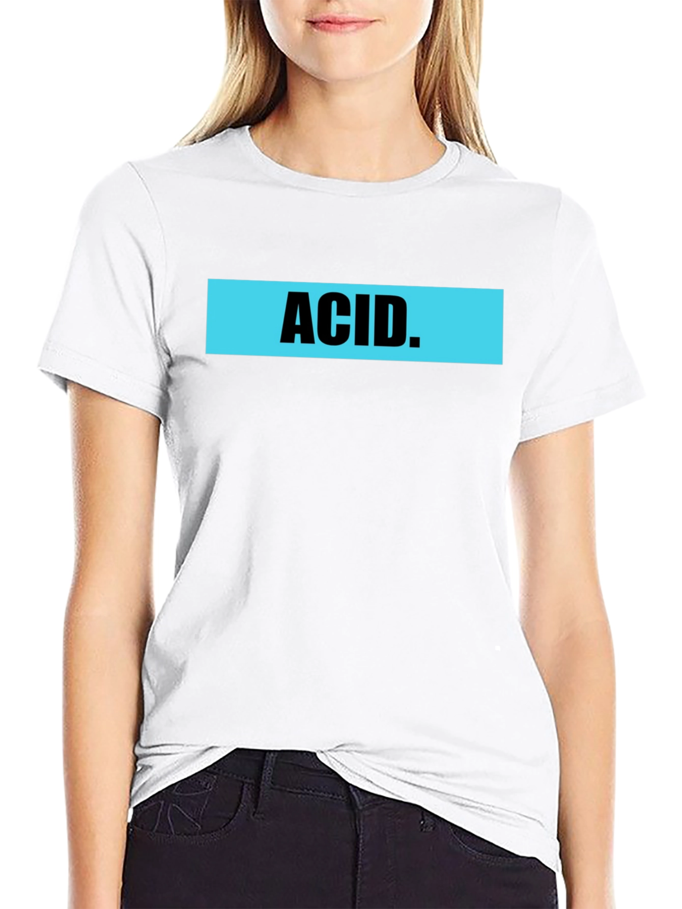 Acid Graphic Print Mens Black T-Shirt