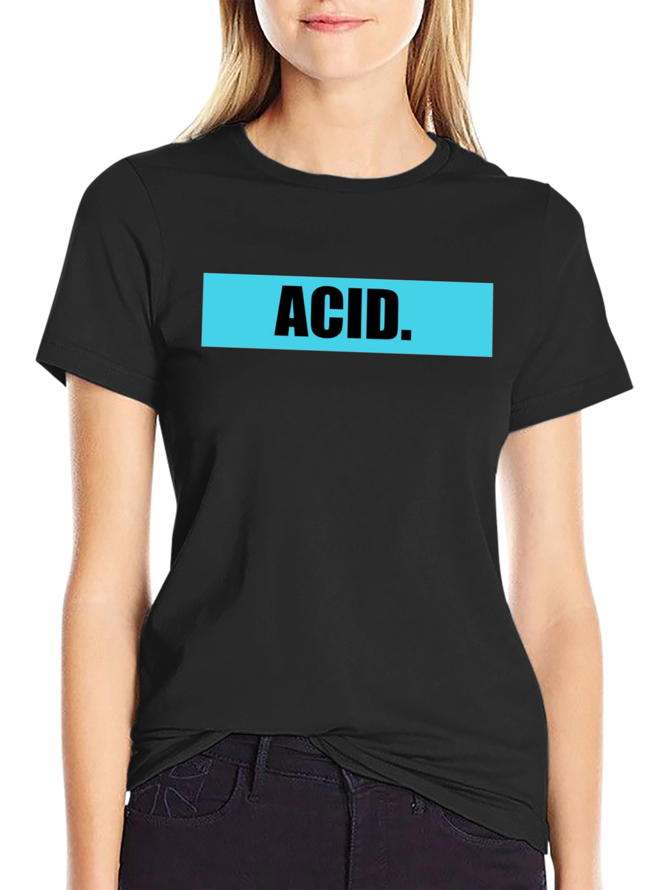 Acid Graphic Print Mens Black T-Shirt