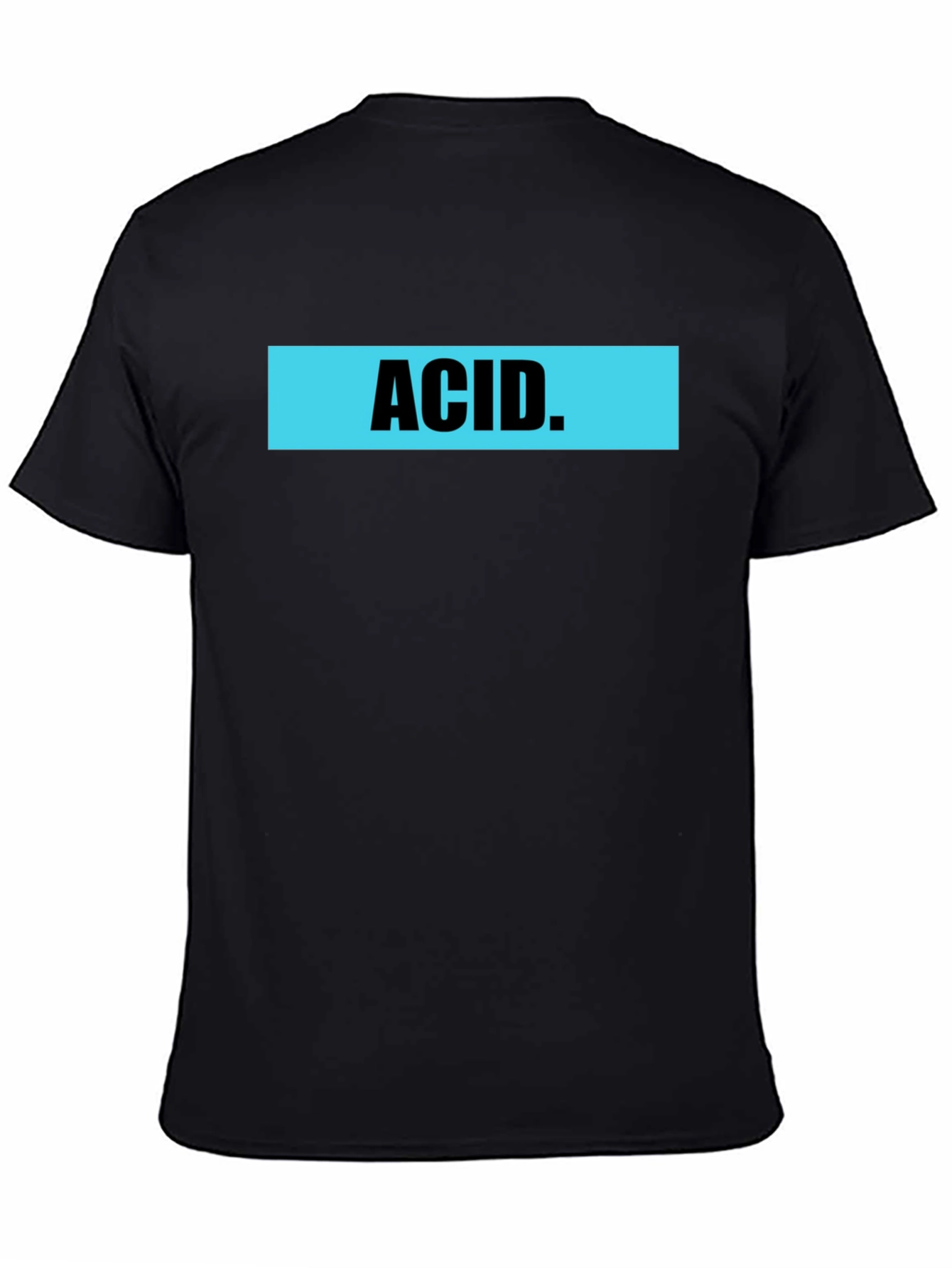 Acid Graphic Print Mens Black T-Shirt