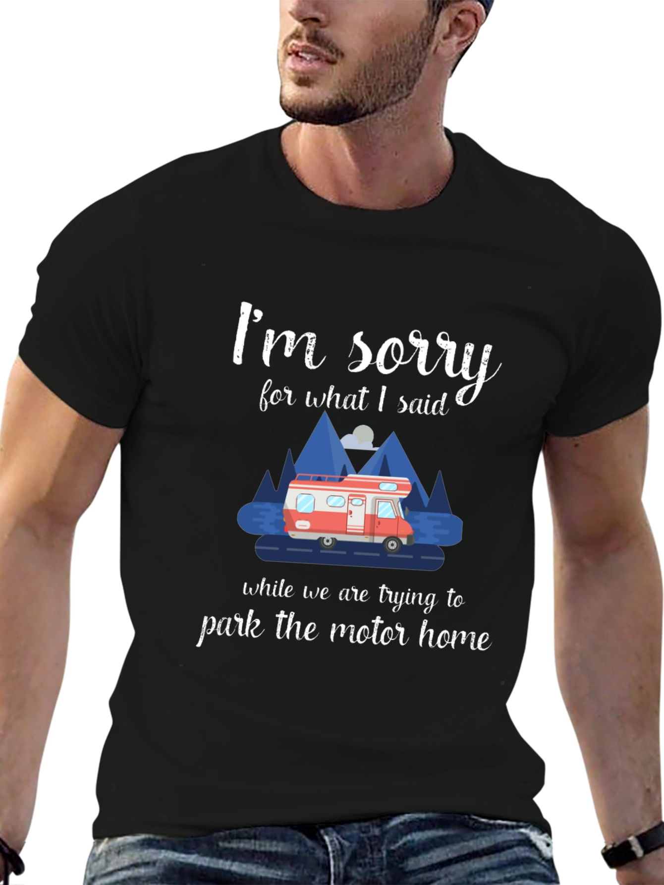 Funny Camping T-Shirt - Motorhome Parking Apology Tee