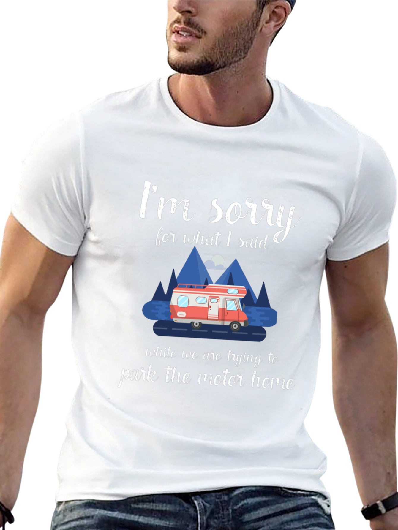 Funny Camping T-Shirt - Motorhome Parking Apology Tee