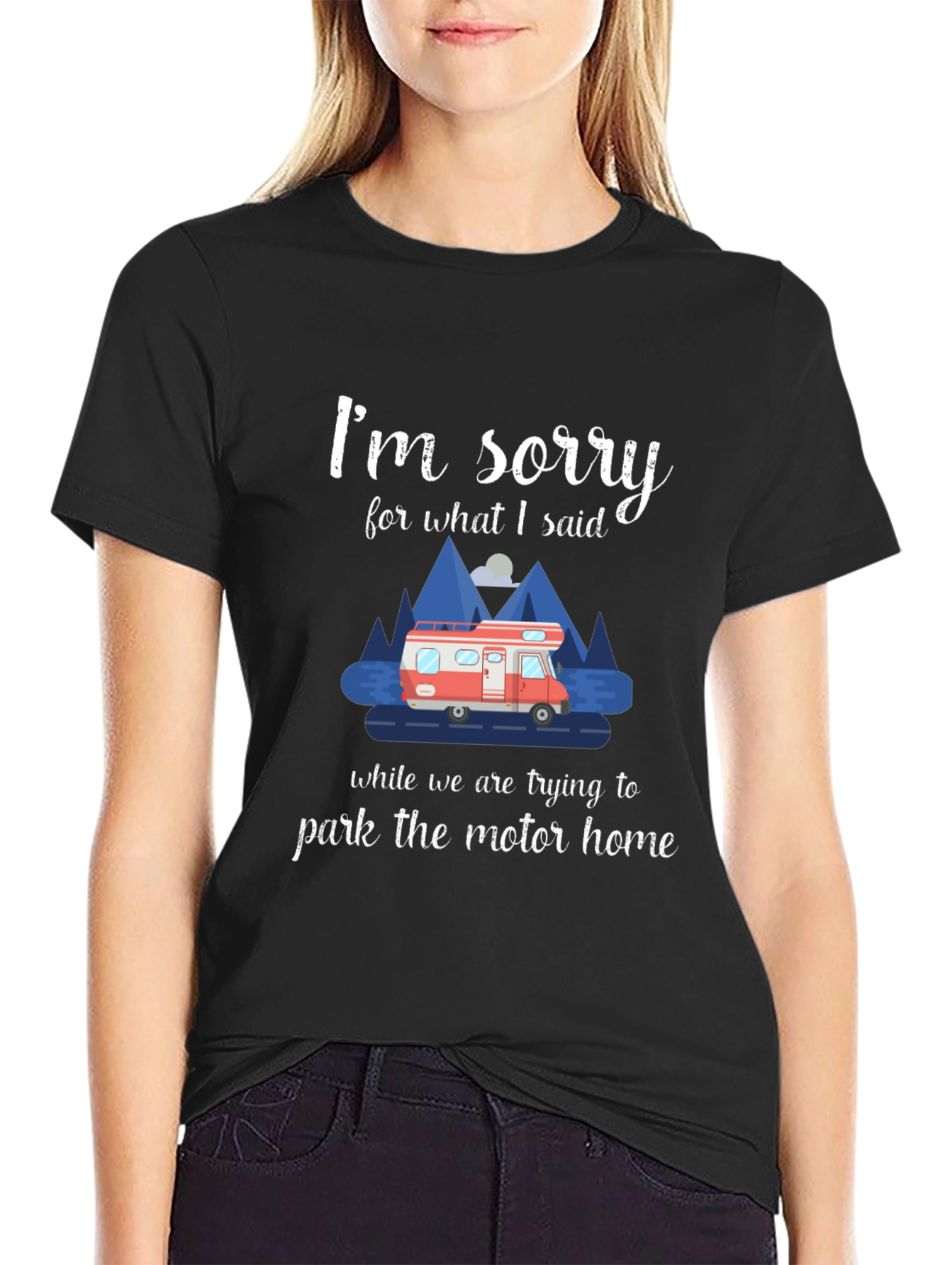 Funny Camping T-Shirt - Motorhome Parking Apology Tee