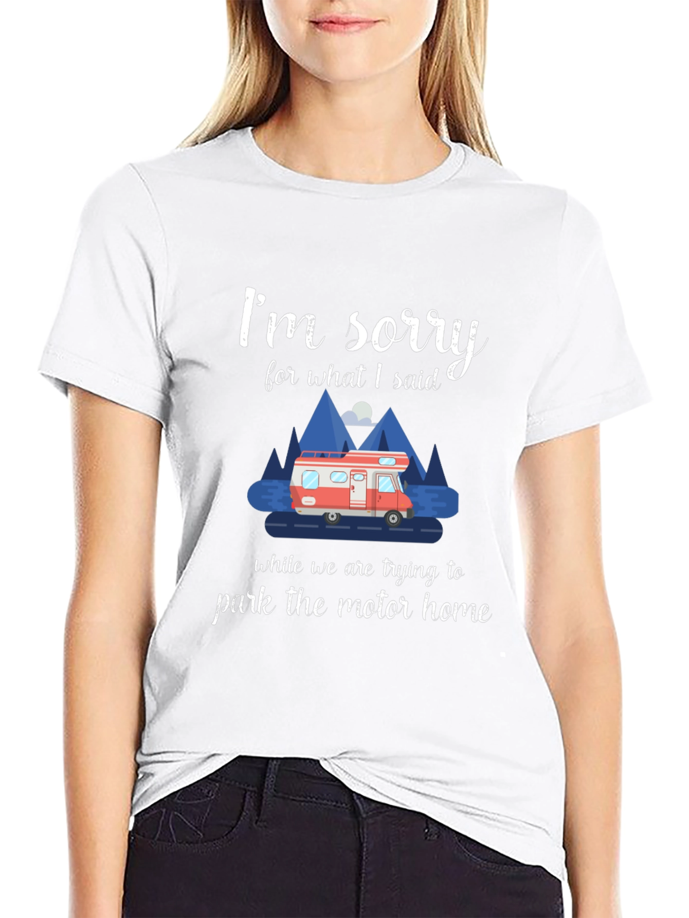 Funny Camping T-Shirt - Motorhome Parking Apology Tee