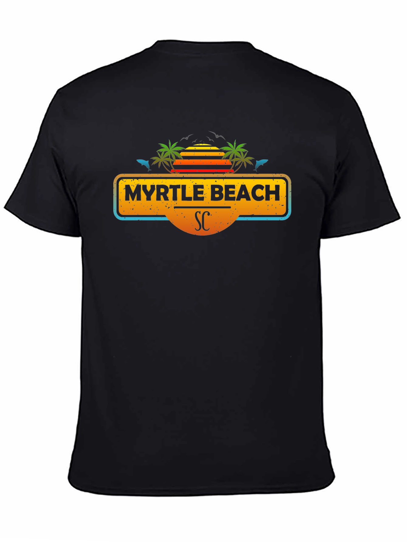 Myrtle Beach SC Black Graphic Tee